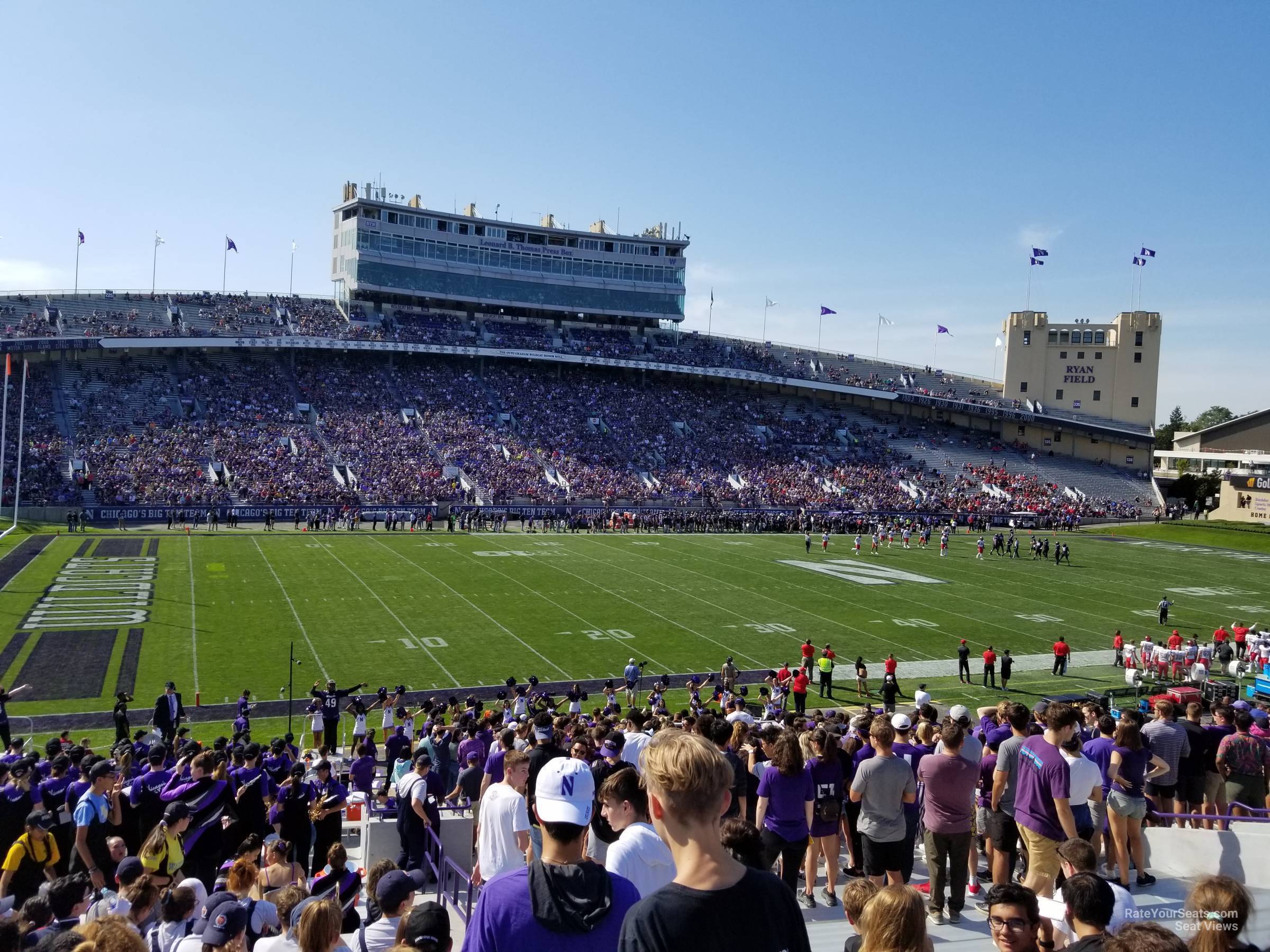 section 112, row 40 seat view  - ryan field