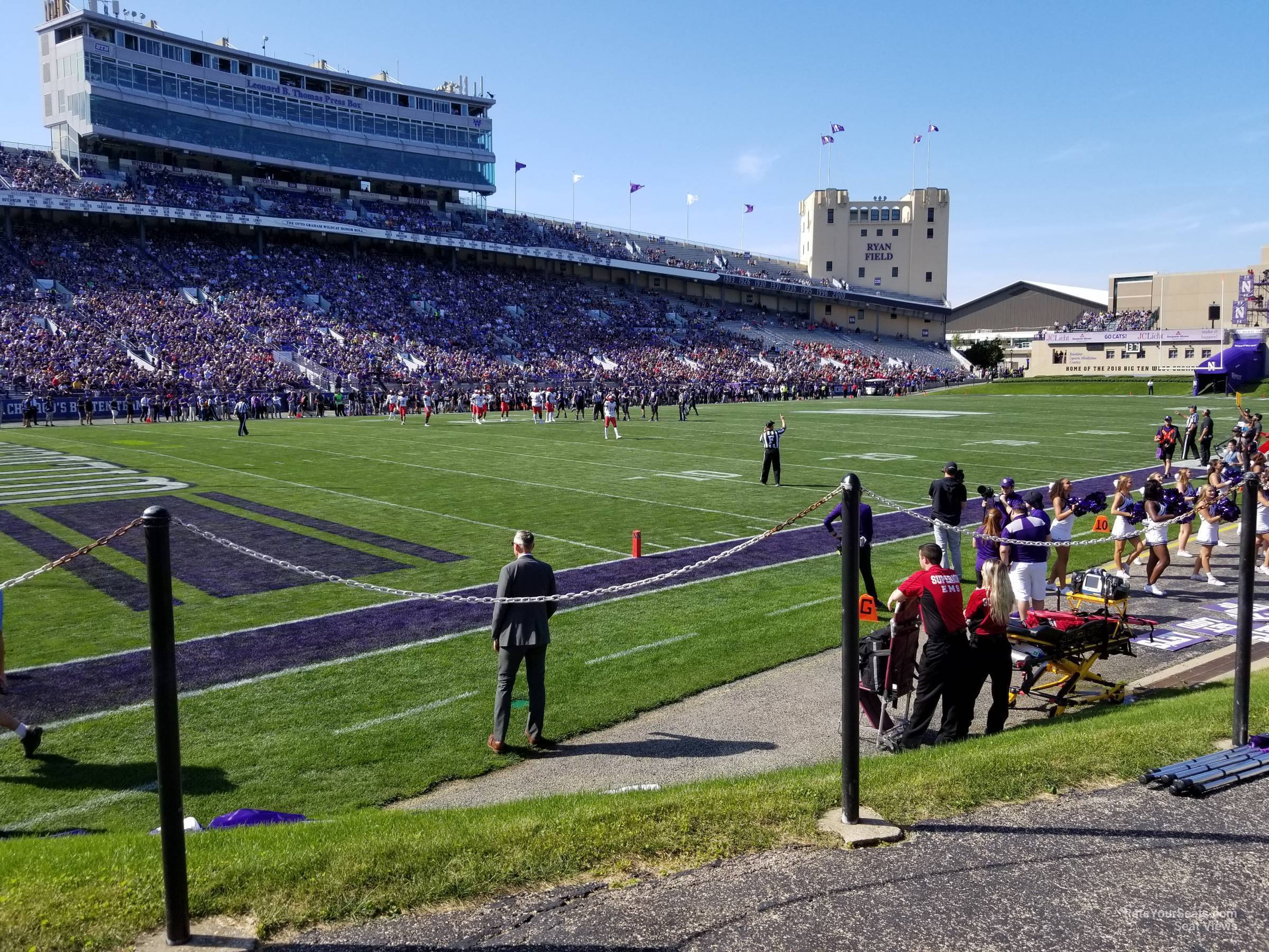 section 113, row 1 seat view  - ryan field