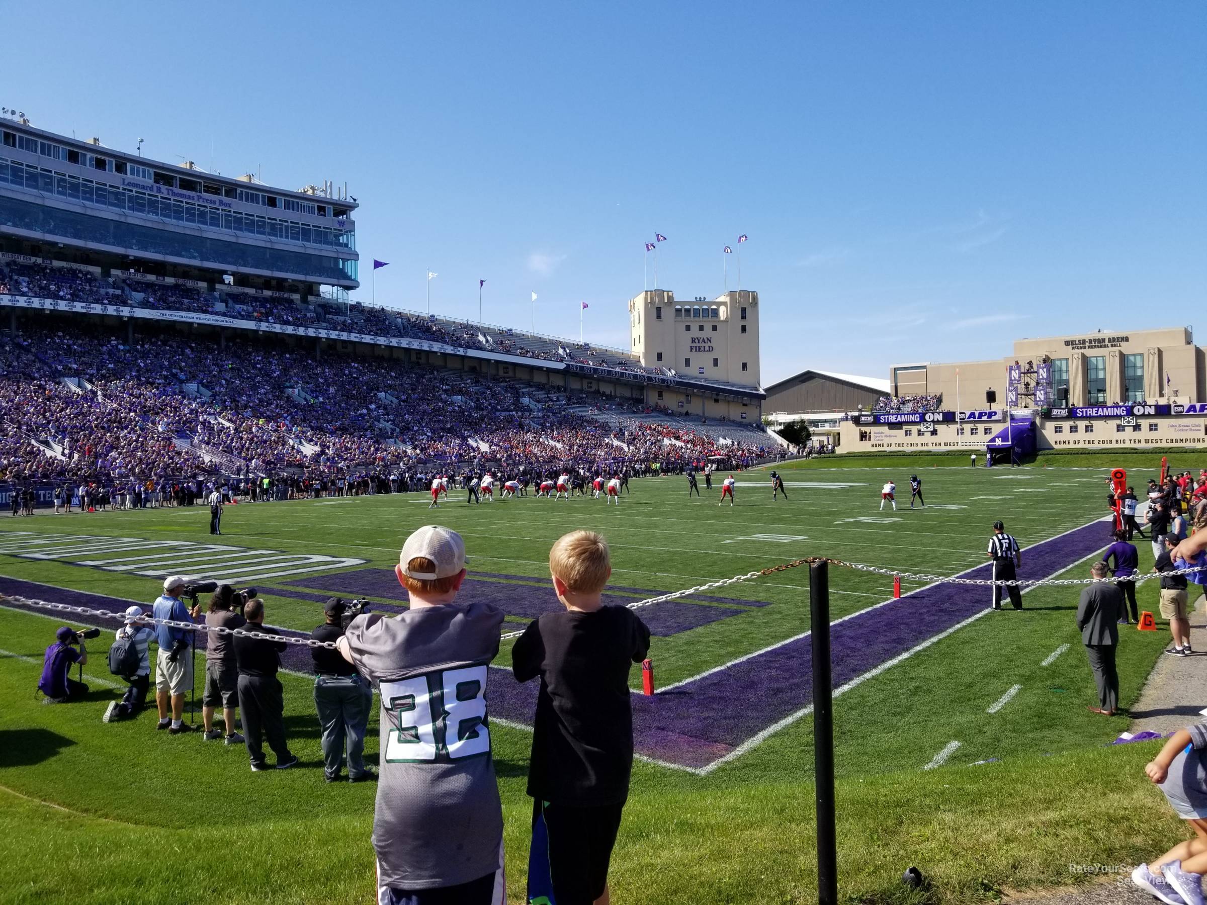 section 114, row 1 seat view  - ryan field