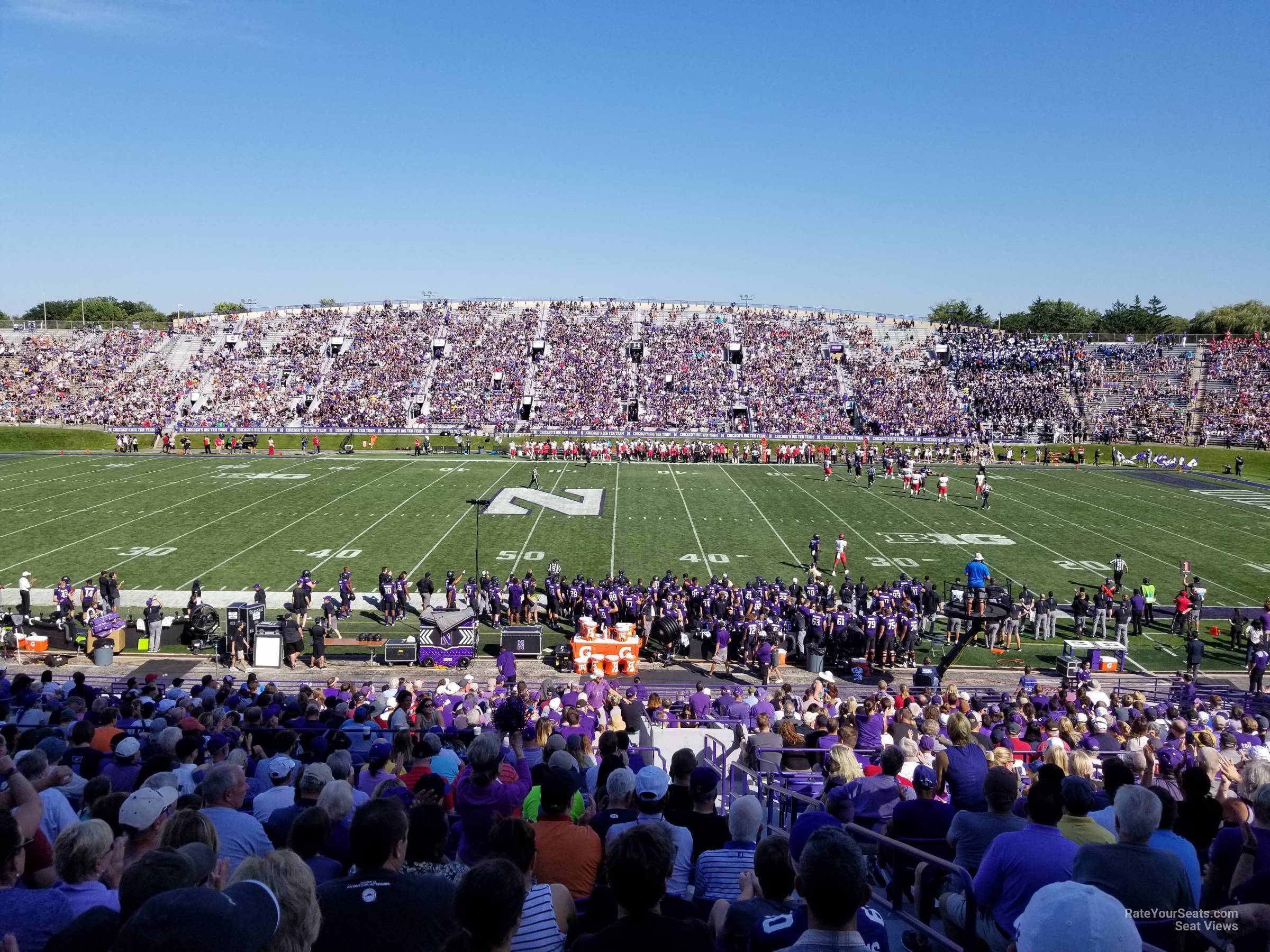 section 129, row 40 seat view - ryan field