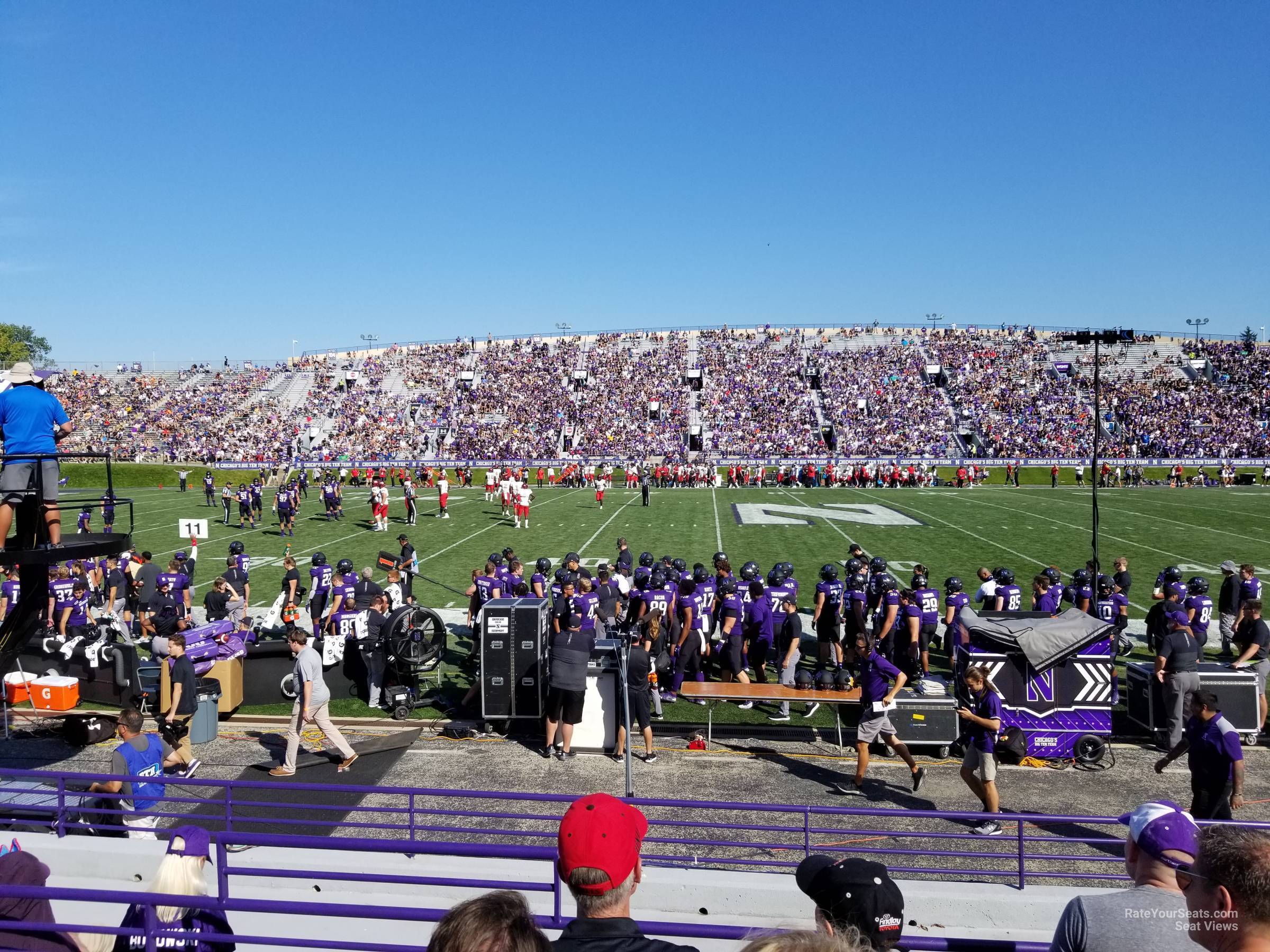 section 129, row 9 seat view  - ryan field