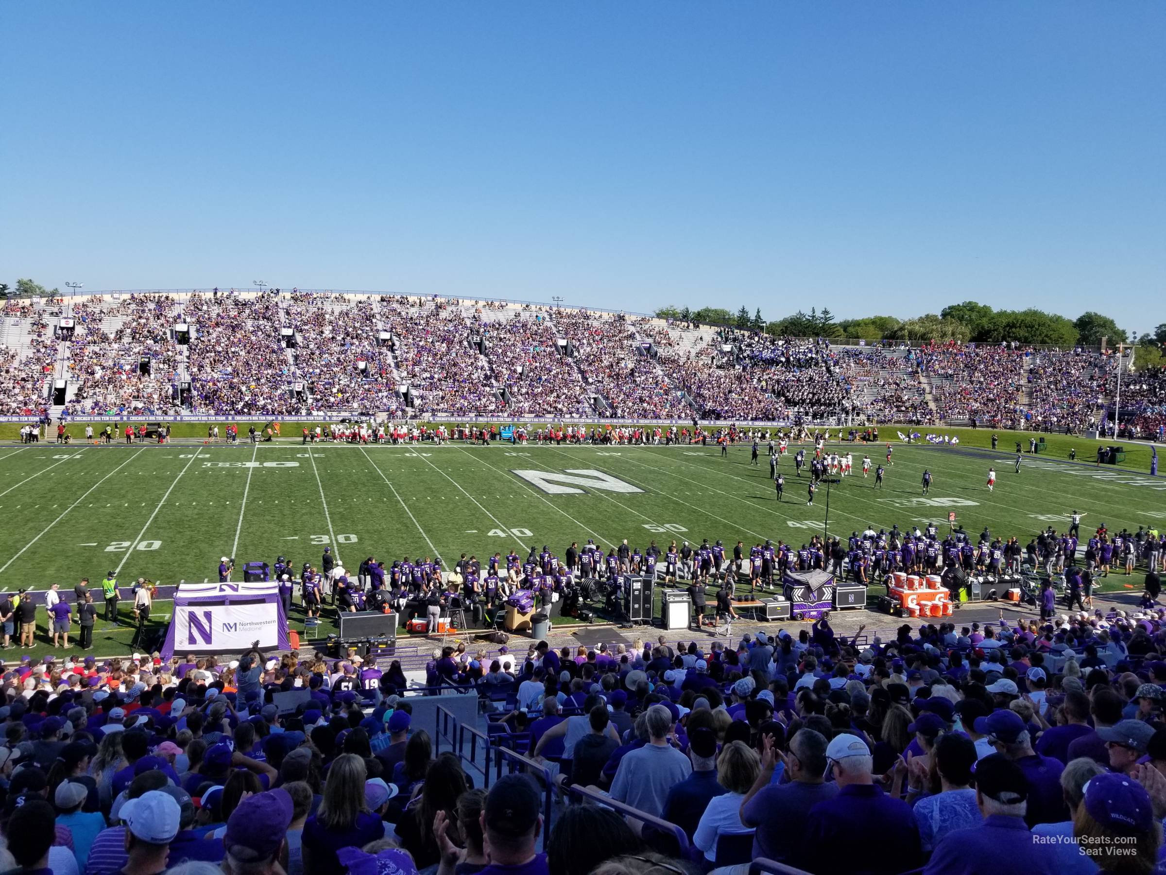 section 131, row 40 seat view  - ryan field
