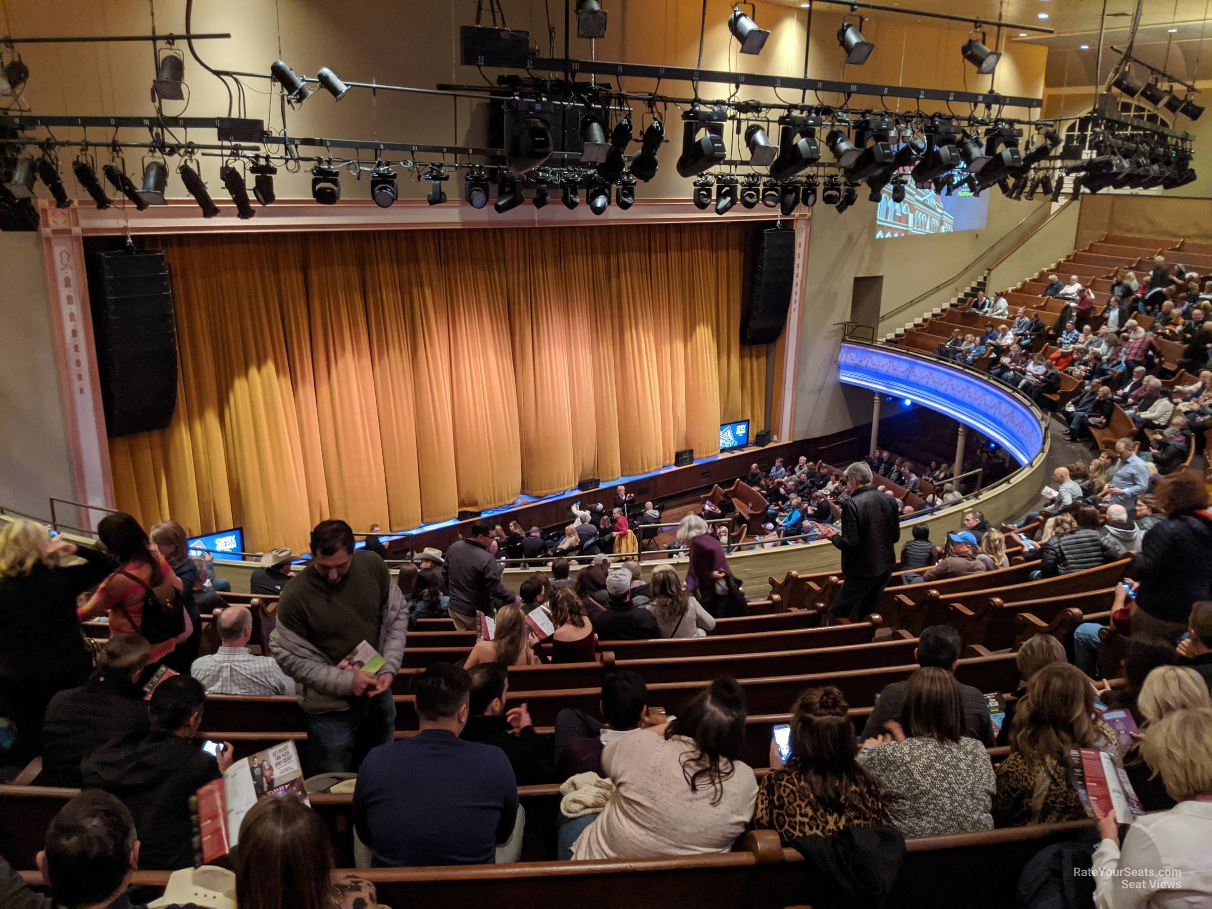 section 14, row p seat view  - ryman auditorium