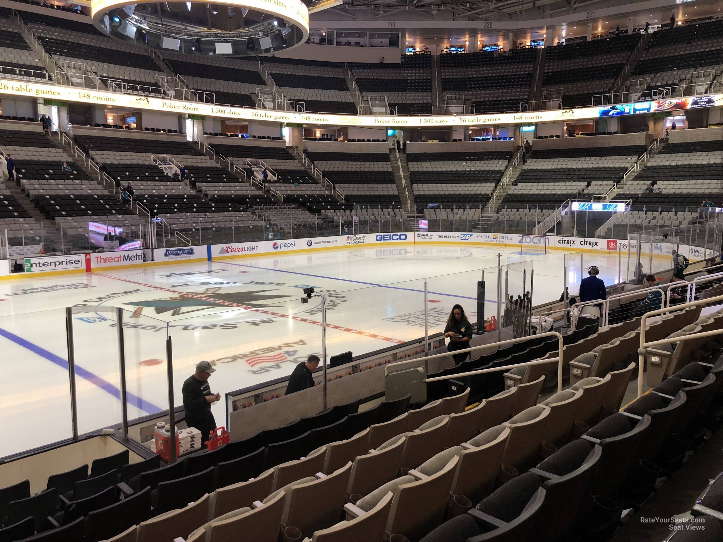section 102, row 10 seat view  for hockey - sap center