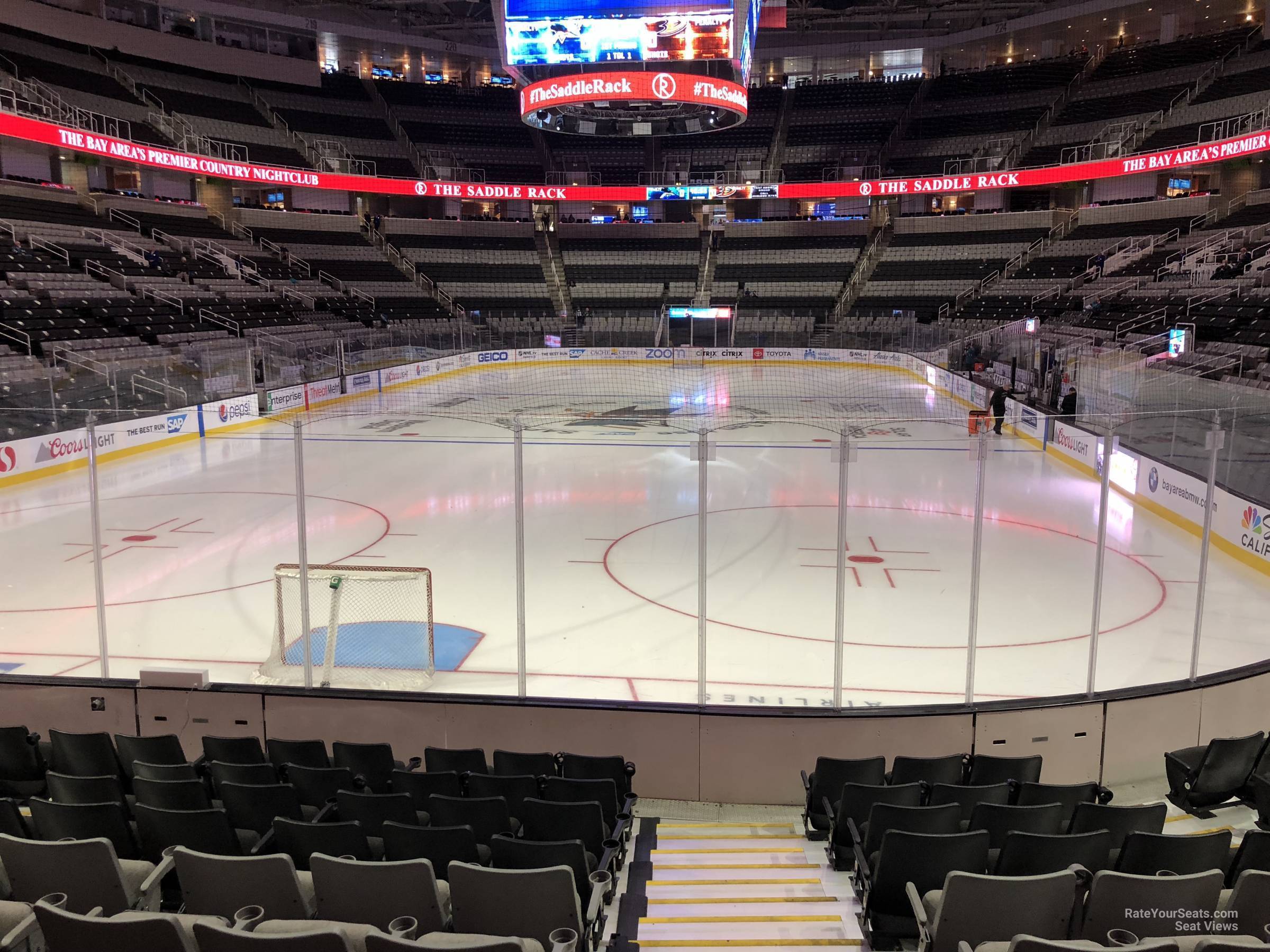 section 107, row 10 seat view  for hockey - sap center