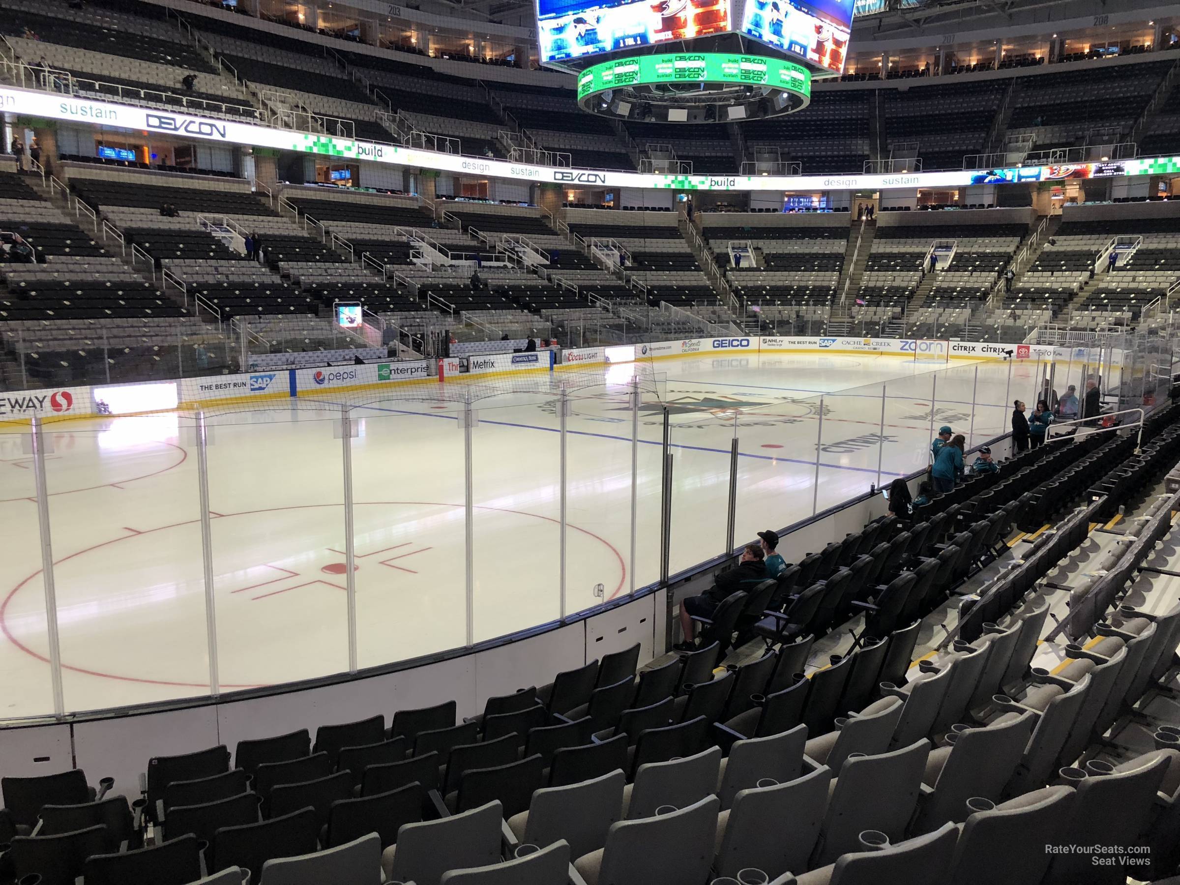 section 118, row 10 seat view  for hockey - sap center
