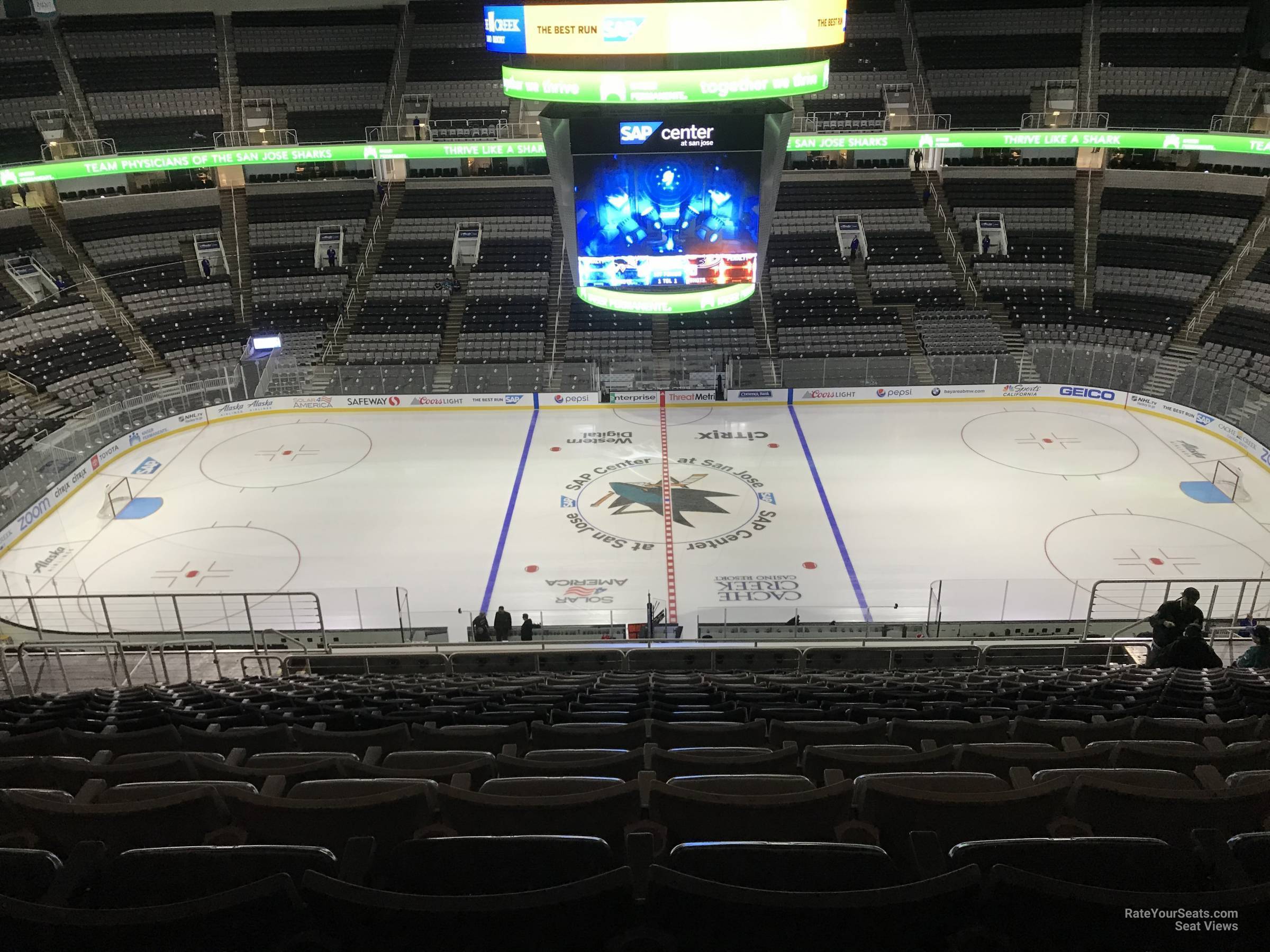 section 201, row 20 seat view  for hockey - sap center