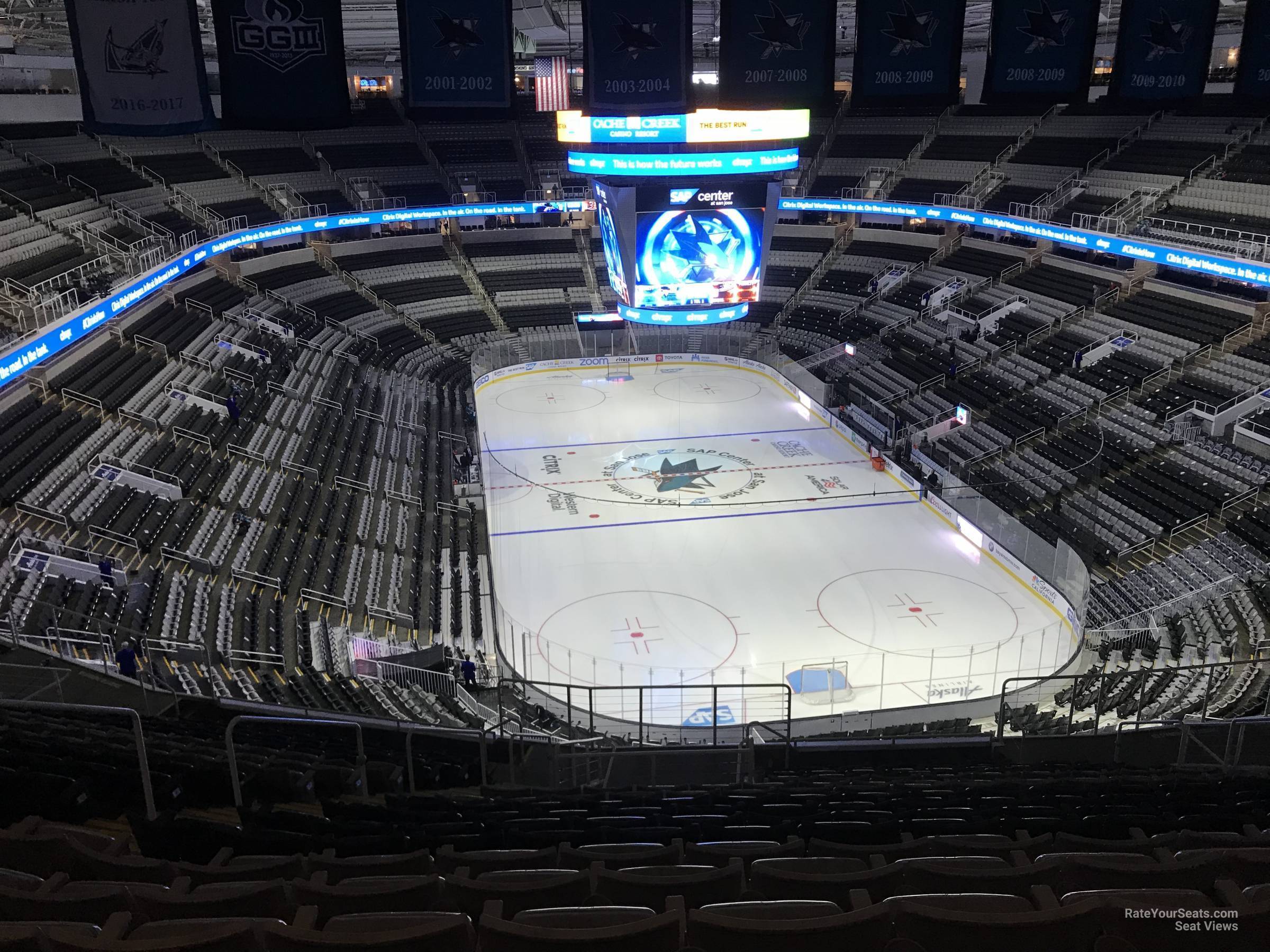 section 209, row 20 seat view  for hockey - sap center