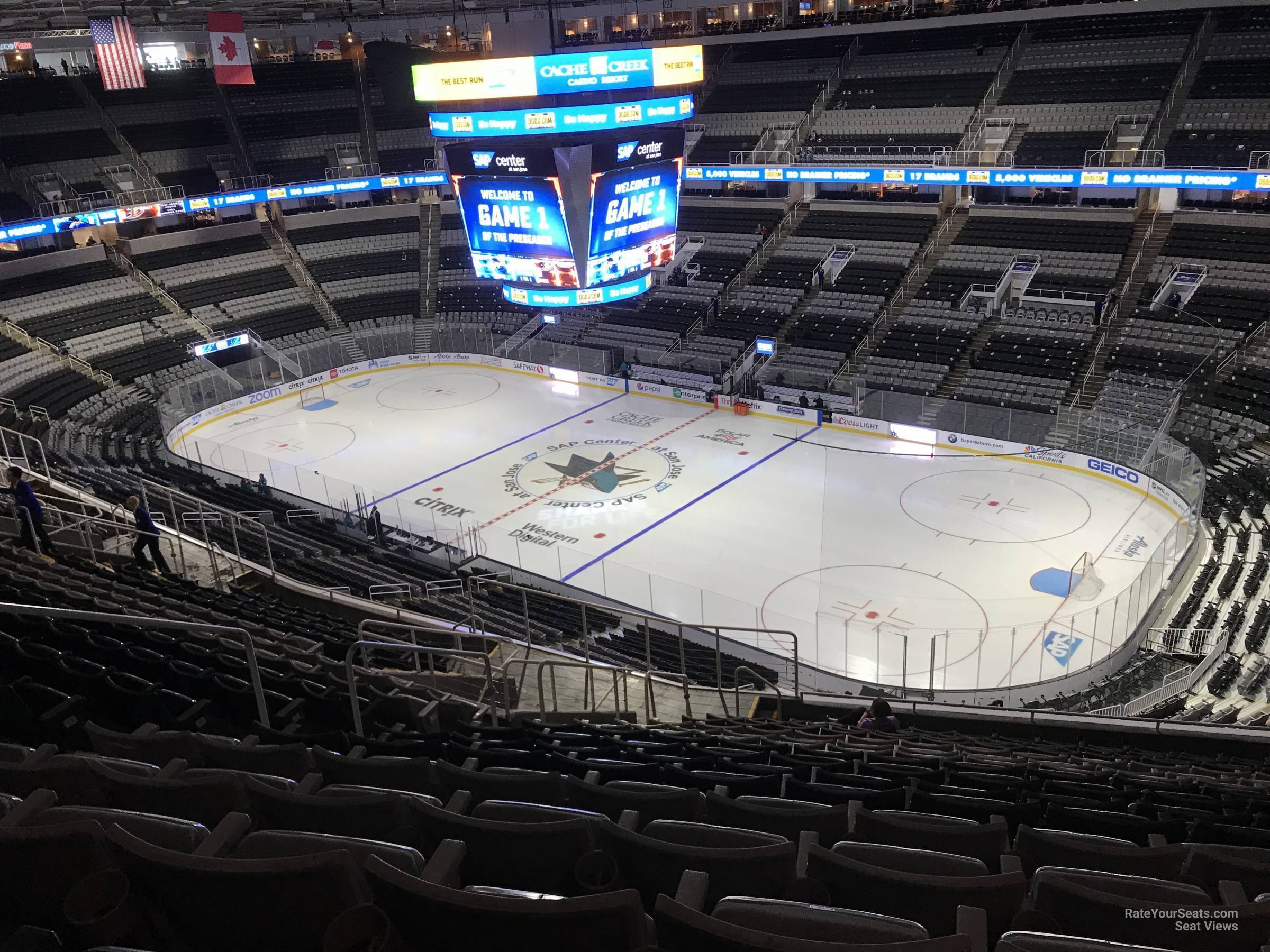 section 212, row 20 seat view  for hockey - sap center