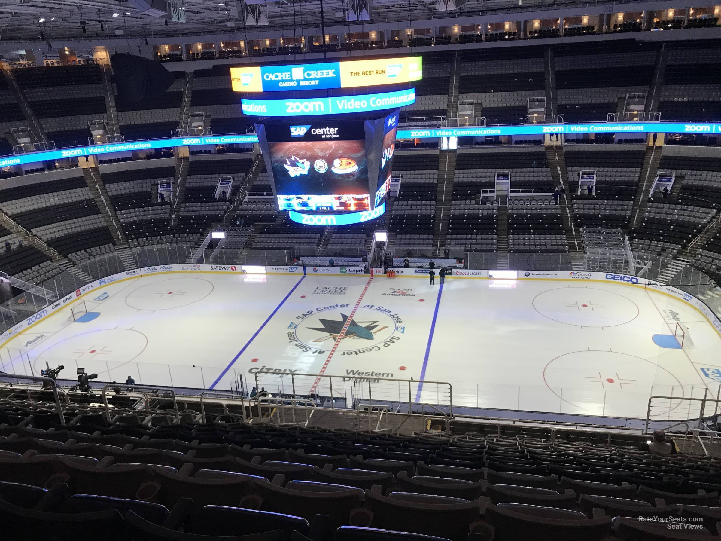 section 214, row 20 seat view  for hockey - sap center