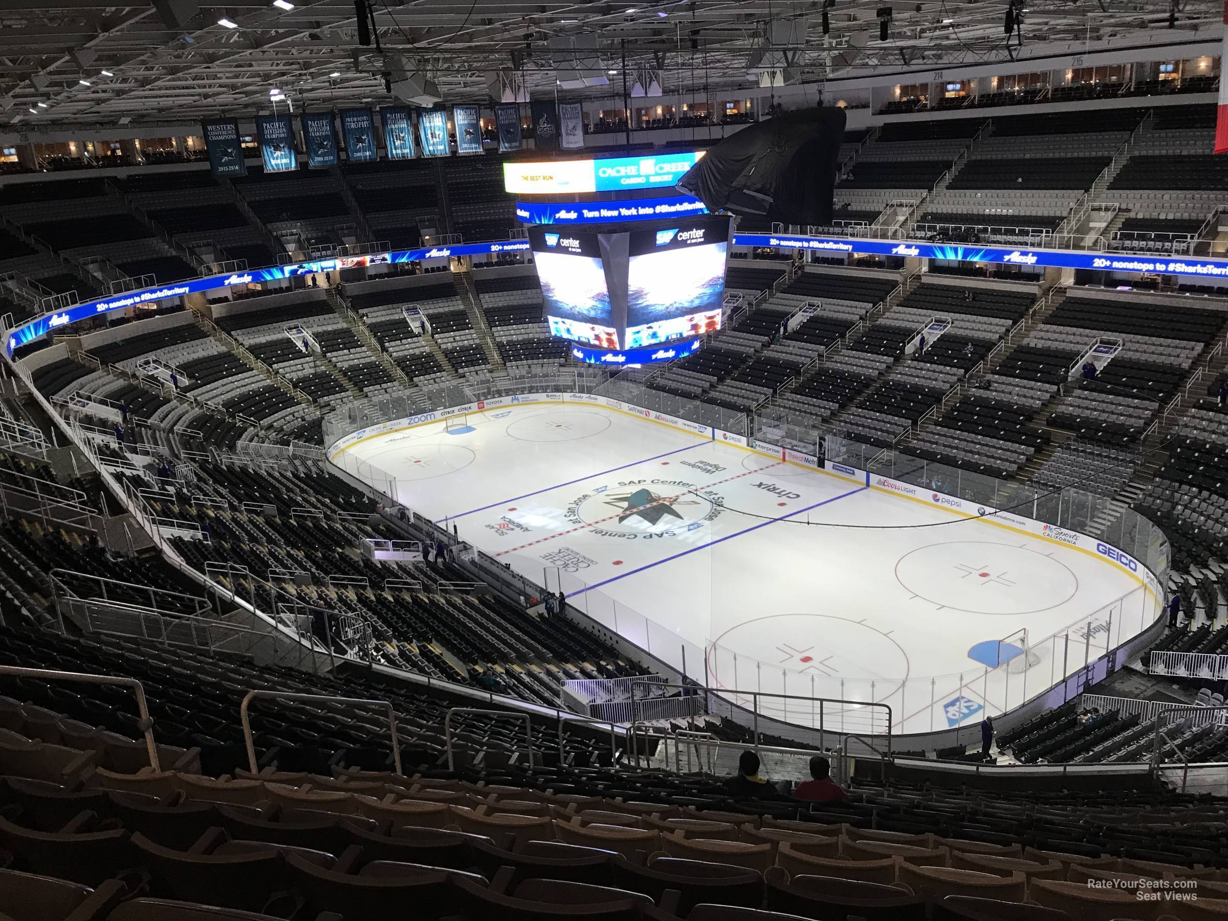 section 225, row 20 seat view  for hockey - sap center