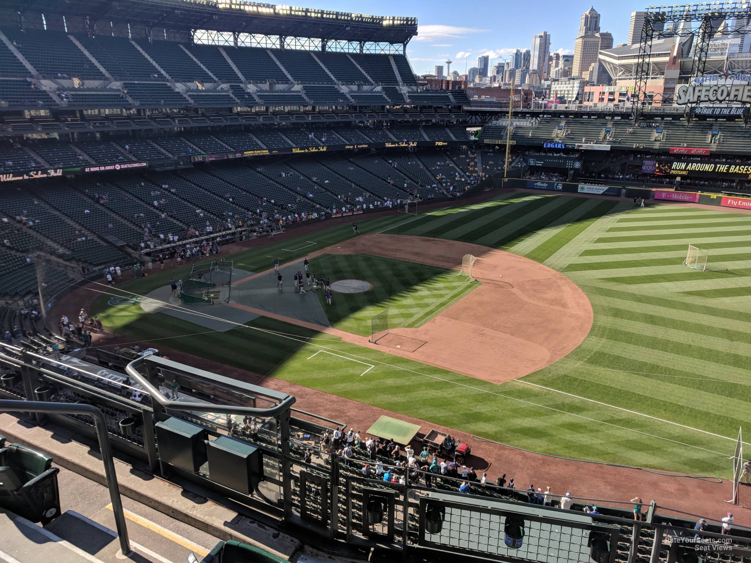 section 319, row 4 seat view  for baseball - t-mobile park