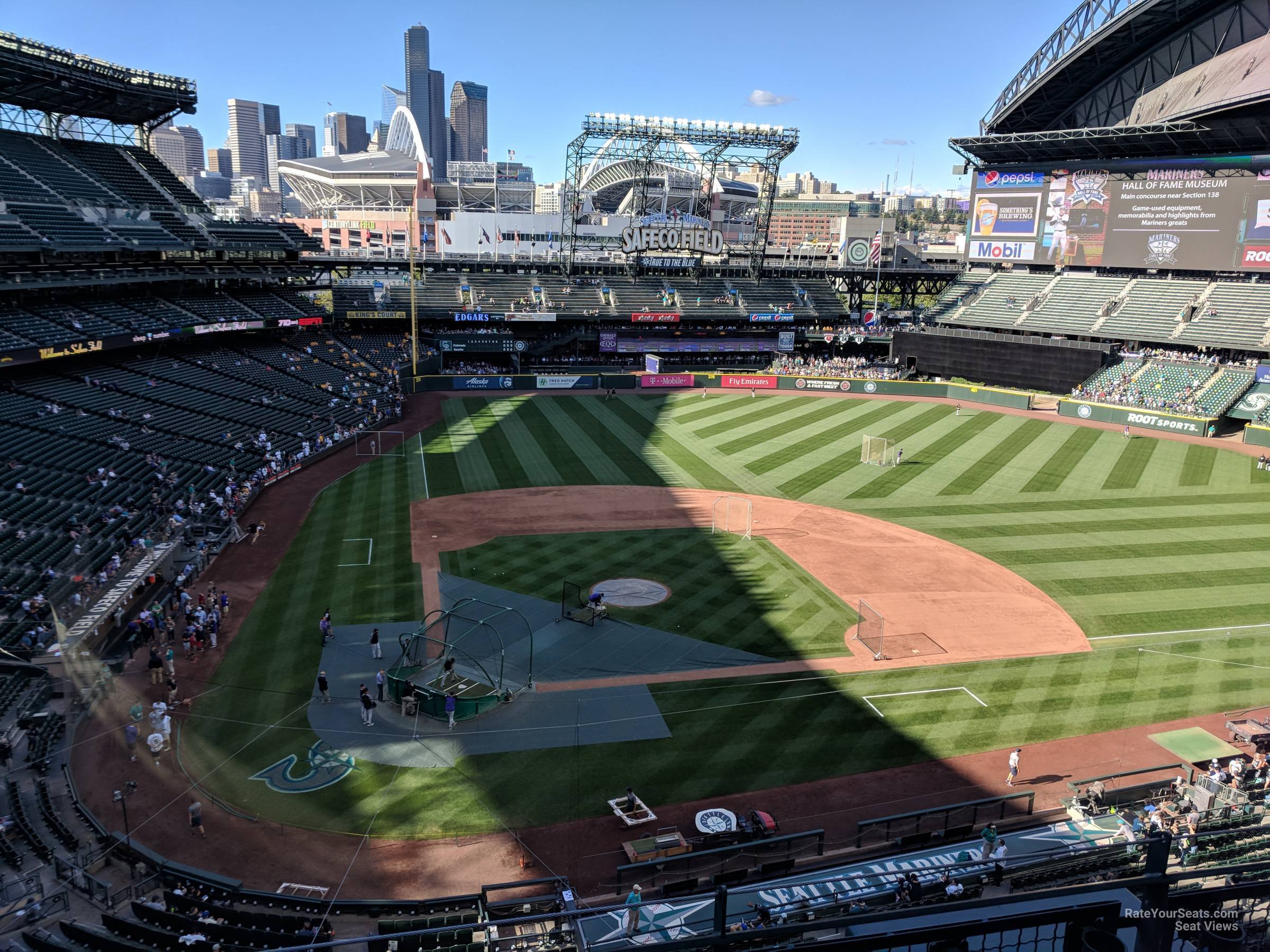 section 326, row 4 seat view  for baseball - t-mobile park