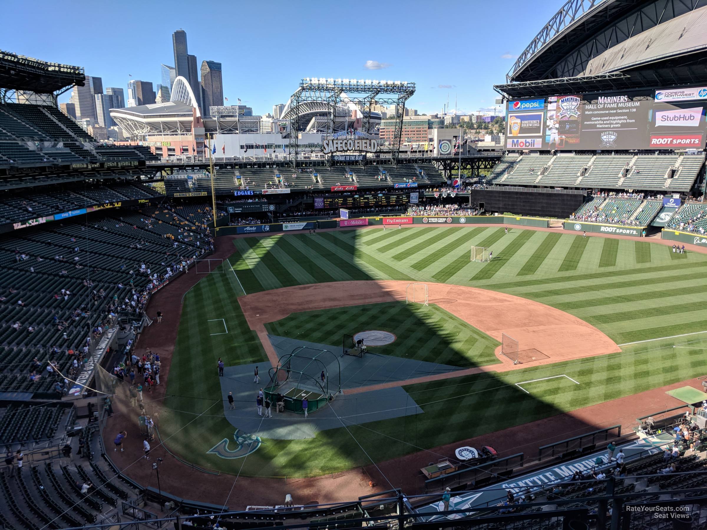 section 327, row 4 seat view  for baseball - t-mobile park