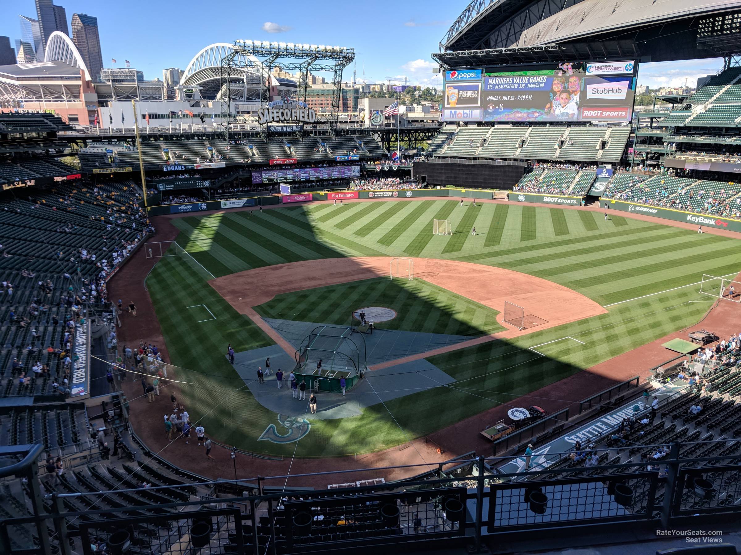 section 328, row 4 seat view  for baseball - t-mobile park