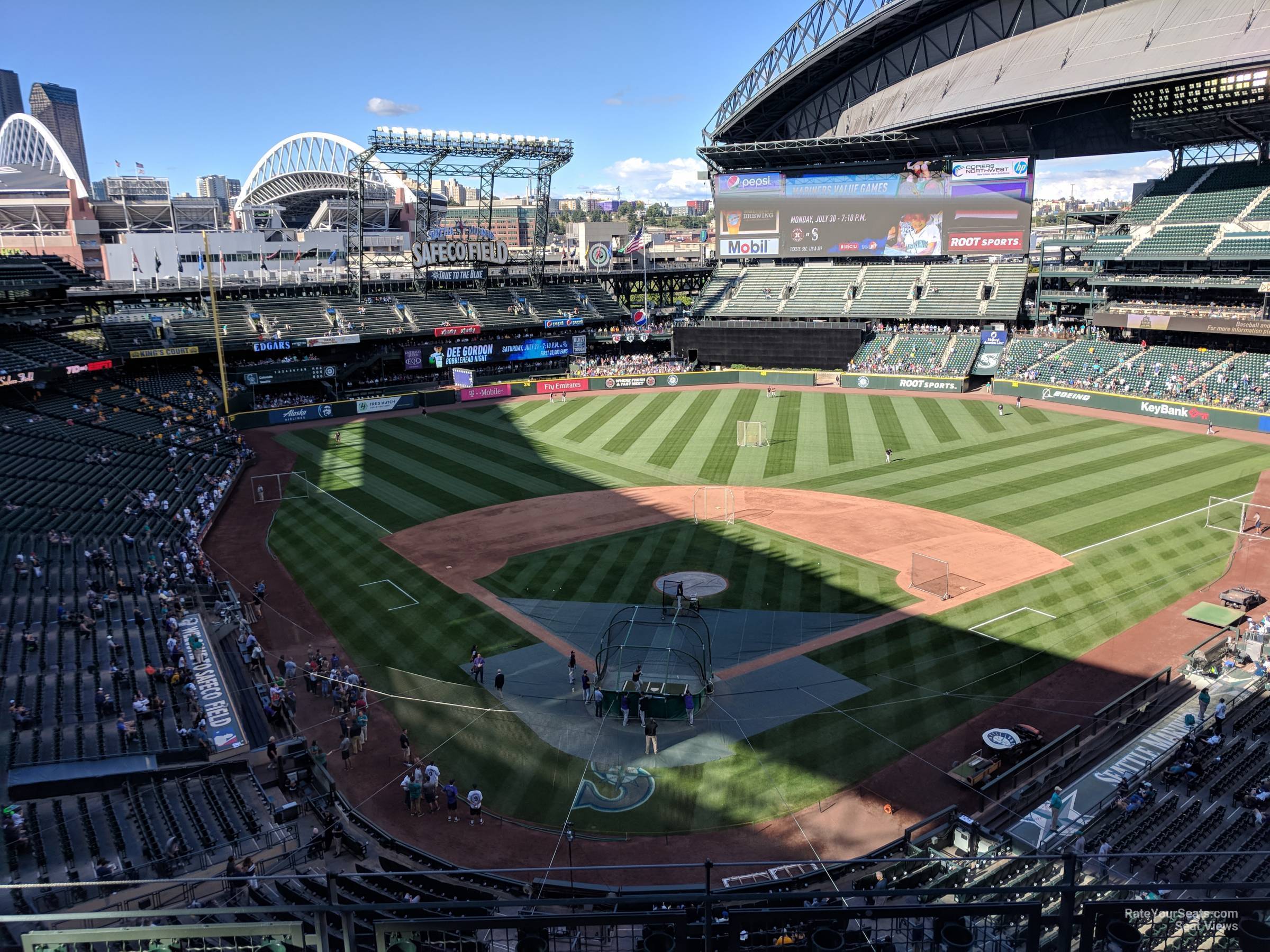 section 329, row 4 seat view for baseball - t-mobile park