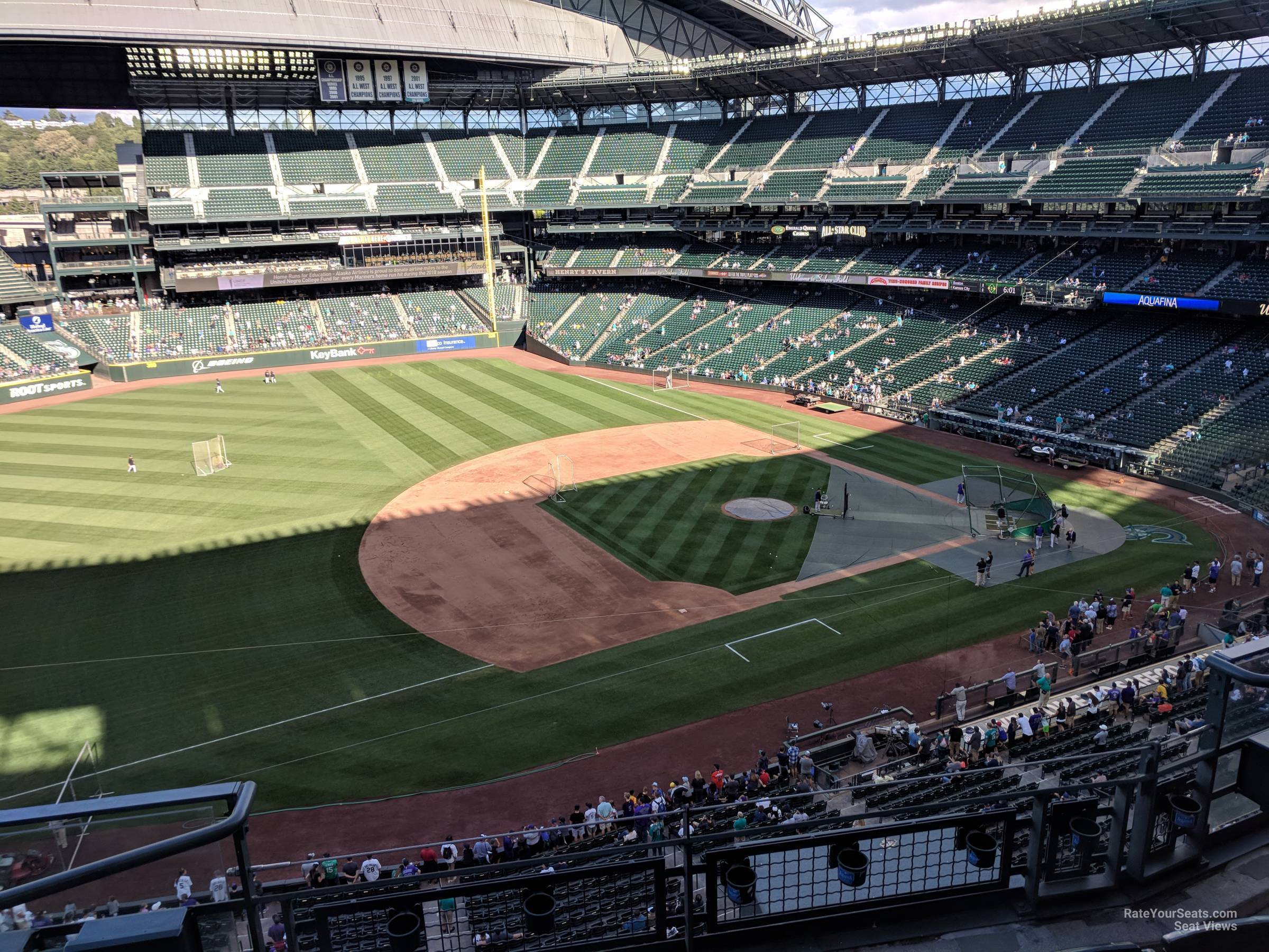 section 341, row 1 seat view  for baseball - t-mobile park