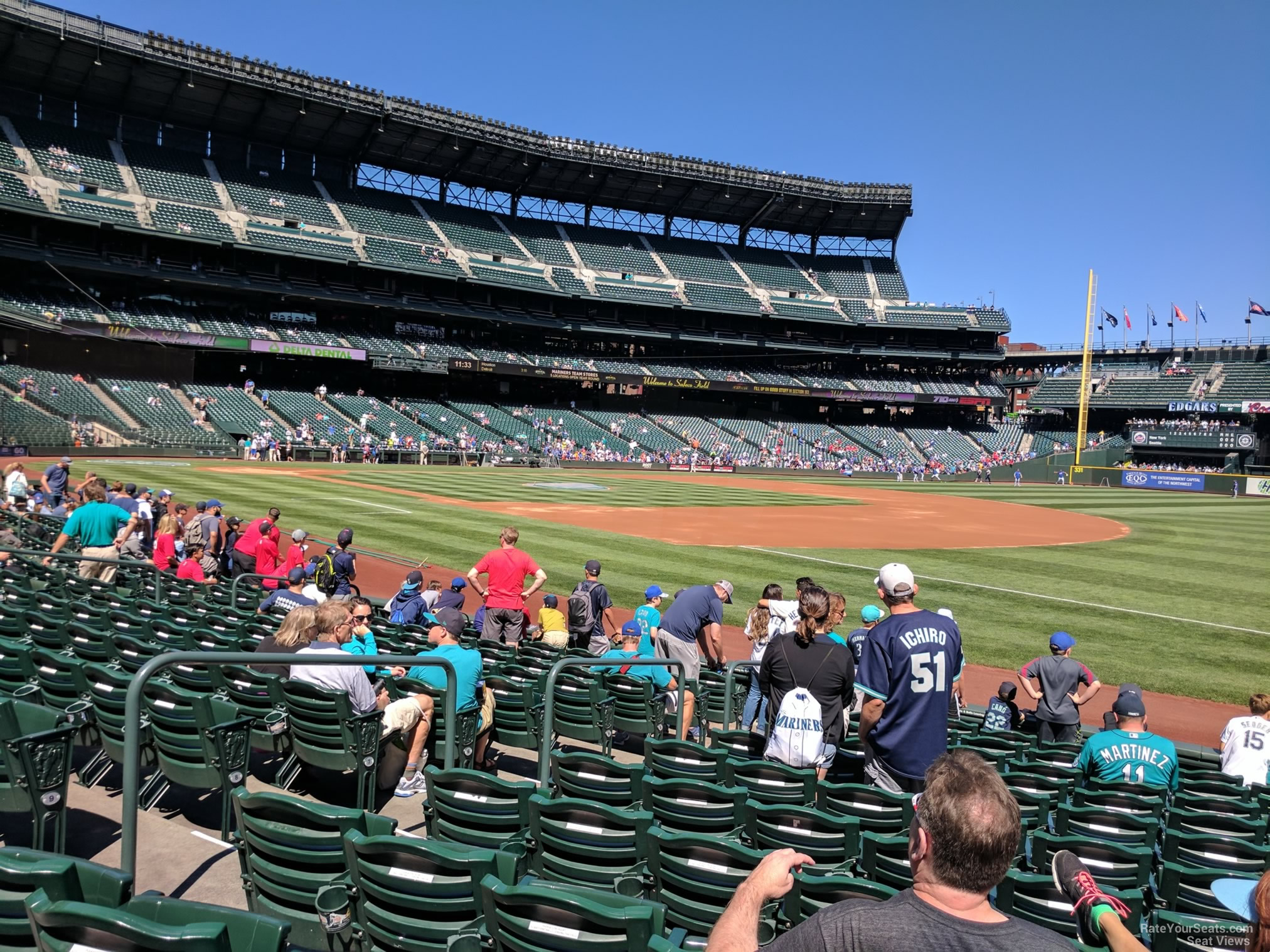 section 117, row 12 seat view  for baseball - t-mobile park