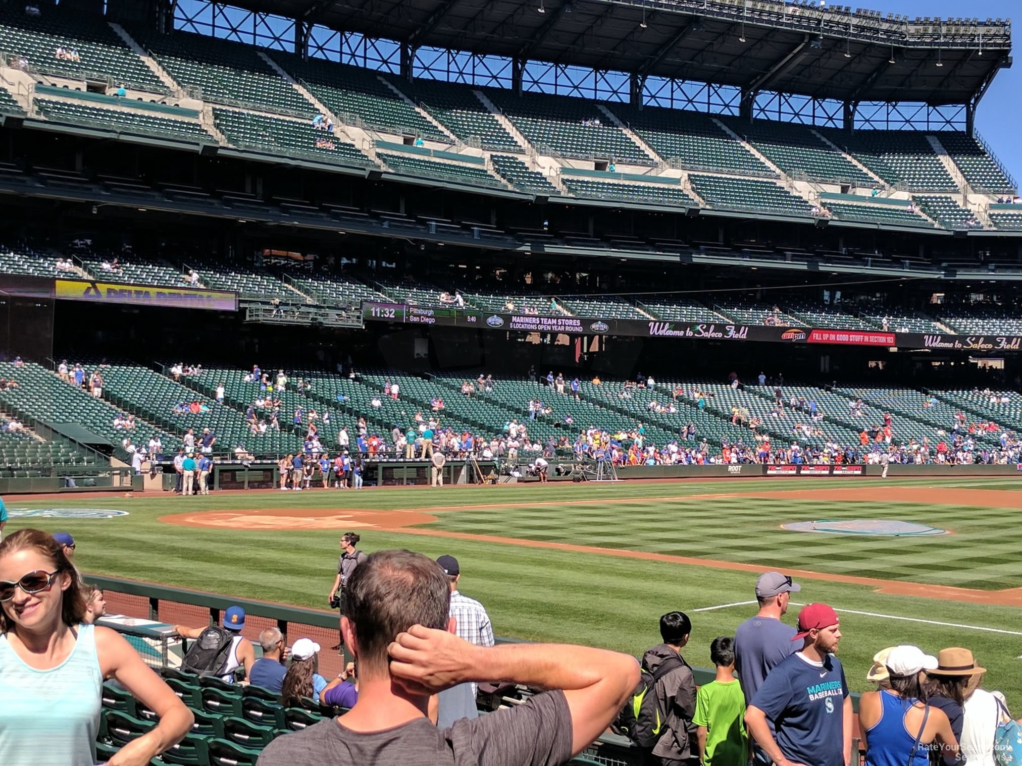 section 120, row 12 seat view  for baseball - t-mobile park