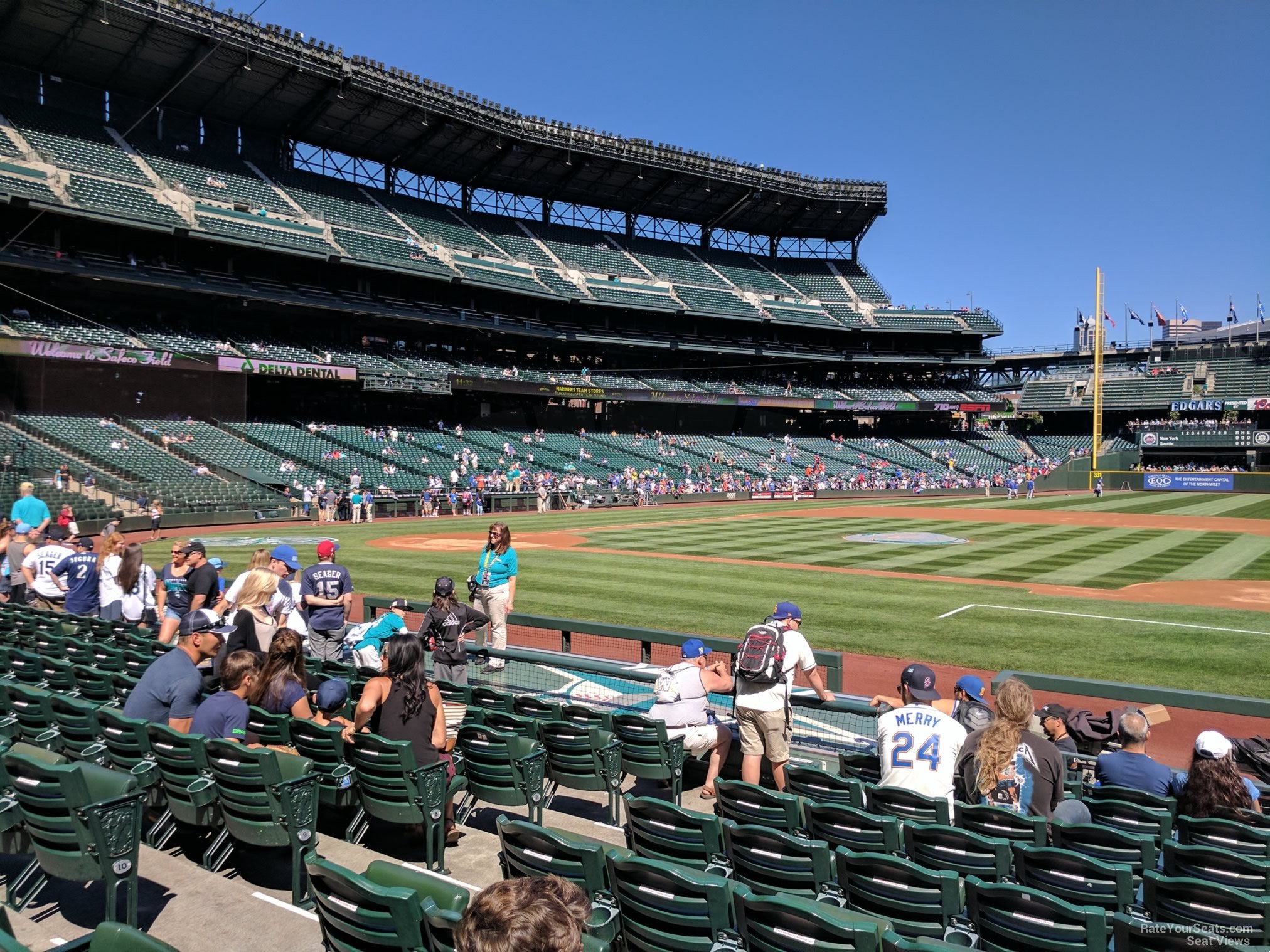 section 121, row 12 seat view  for baseball - t-mobile park