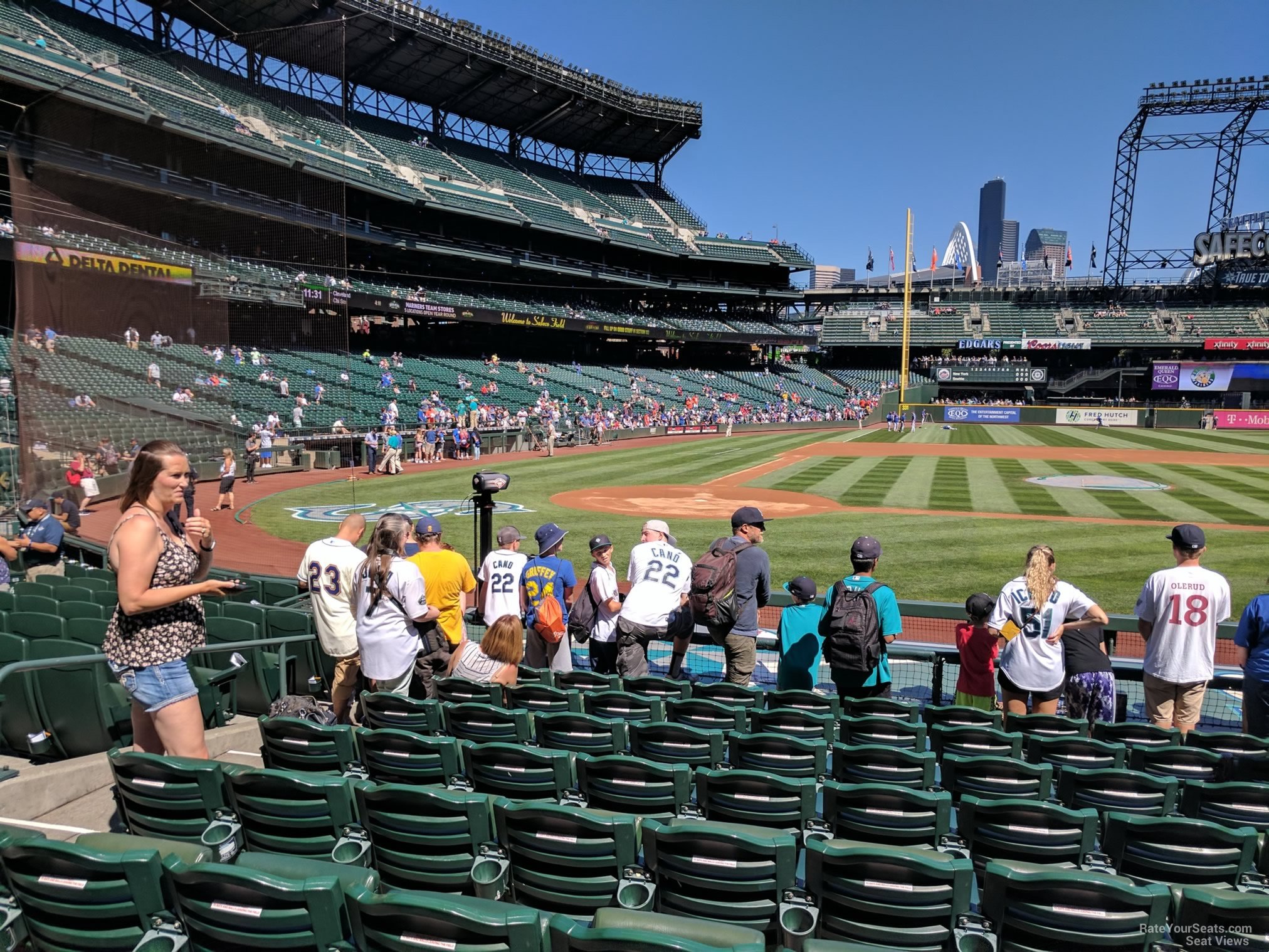 section 124, row 12 seat view  for baseball - t-mobile park