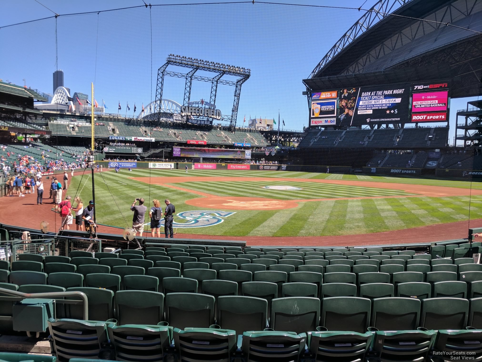 section 127, row 12 seat view  for baseball - t-mobile park