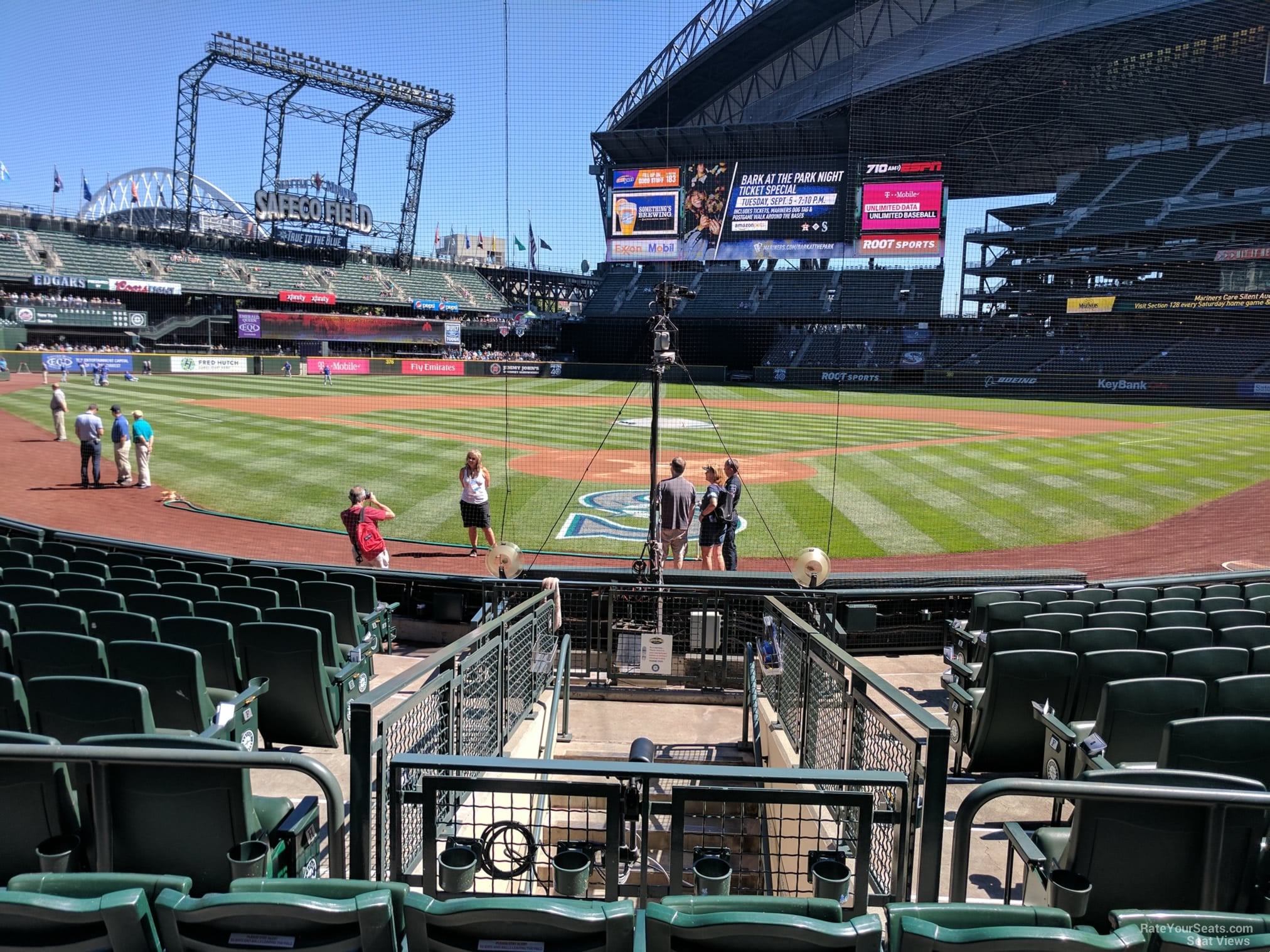 section 129, row 12 seat view  for baseball - t-mobile park
