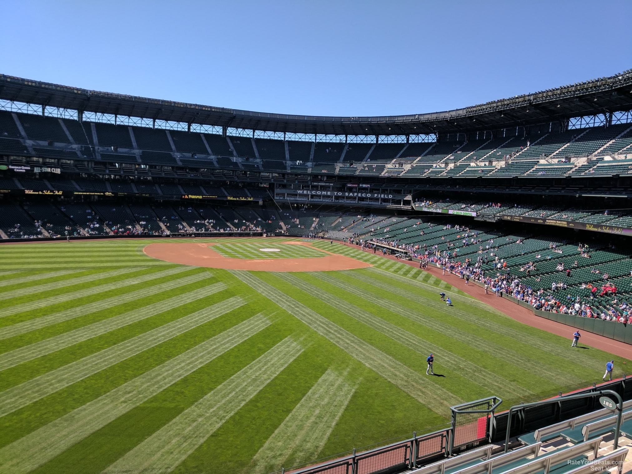 section 185, row 8 seat view  for baseball - t-mobile park