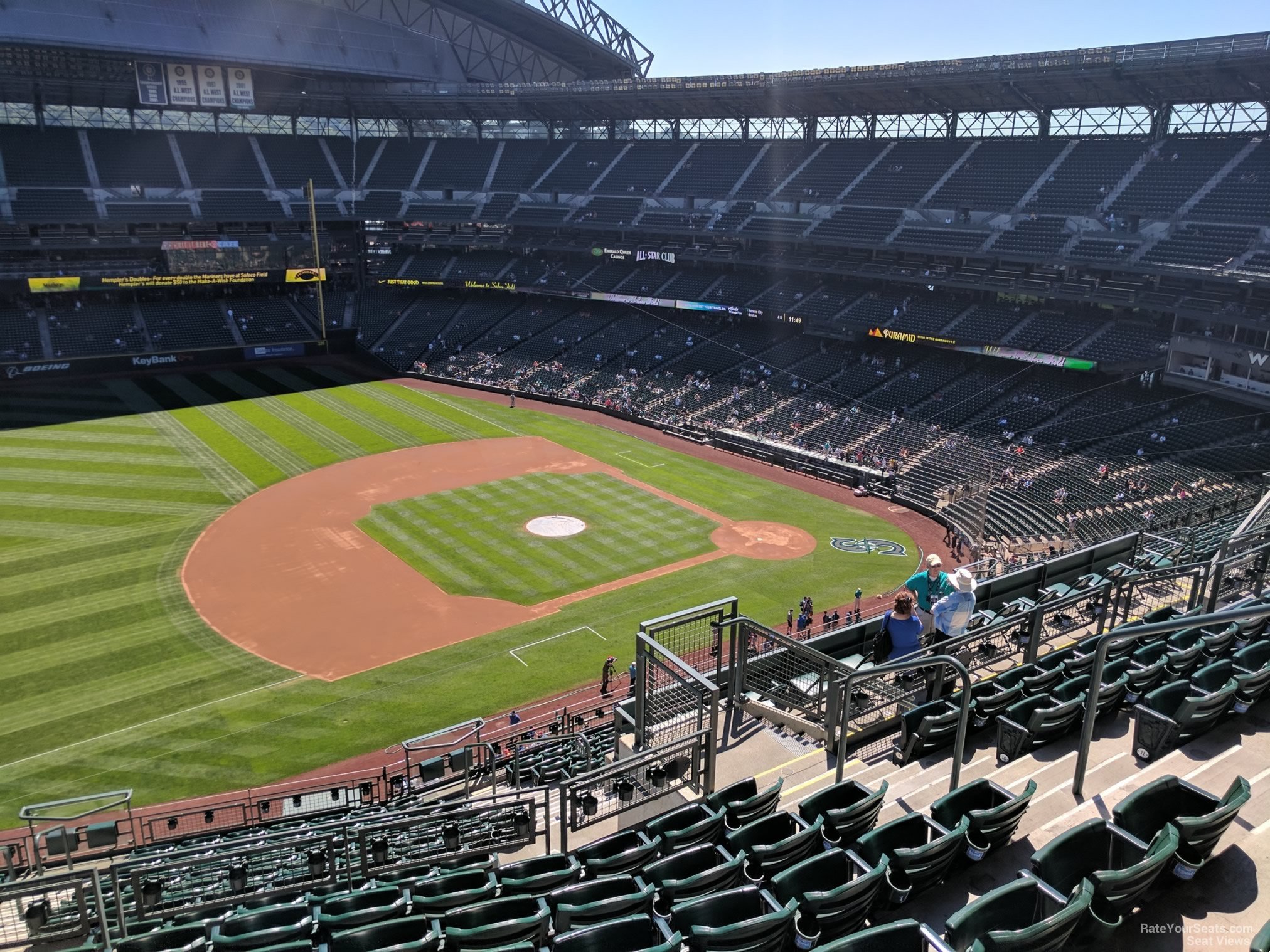 section 341, row 15 seat view  for baseball - t-mobile park