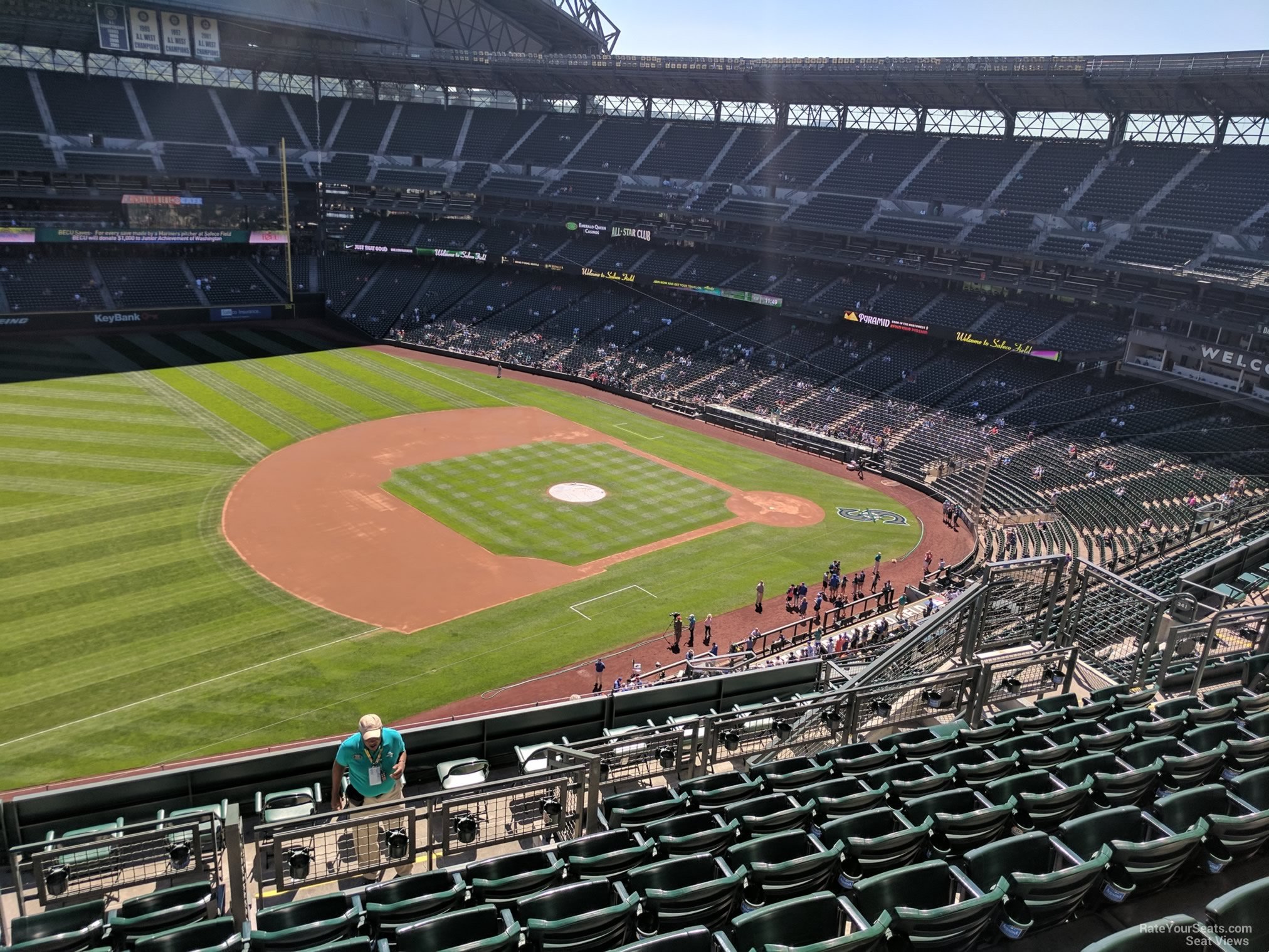 section 342, row 15 seat view  for baseball - t-mobile park