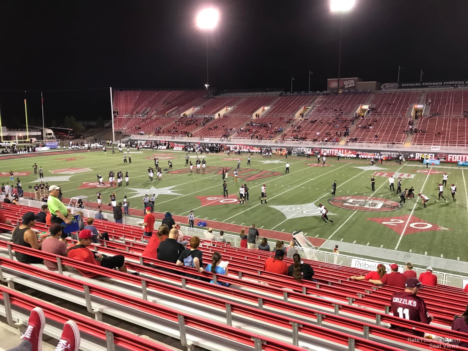 section 126 at sam boyd stadium rateyourseats com nevada football seating chart