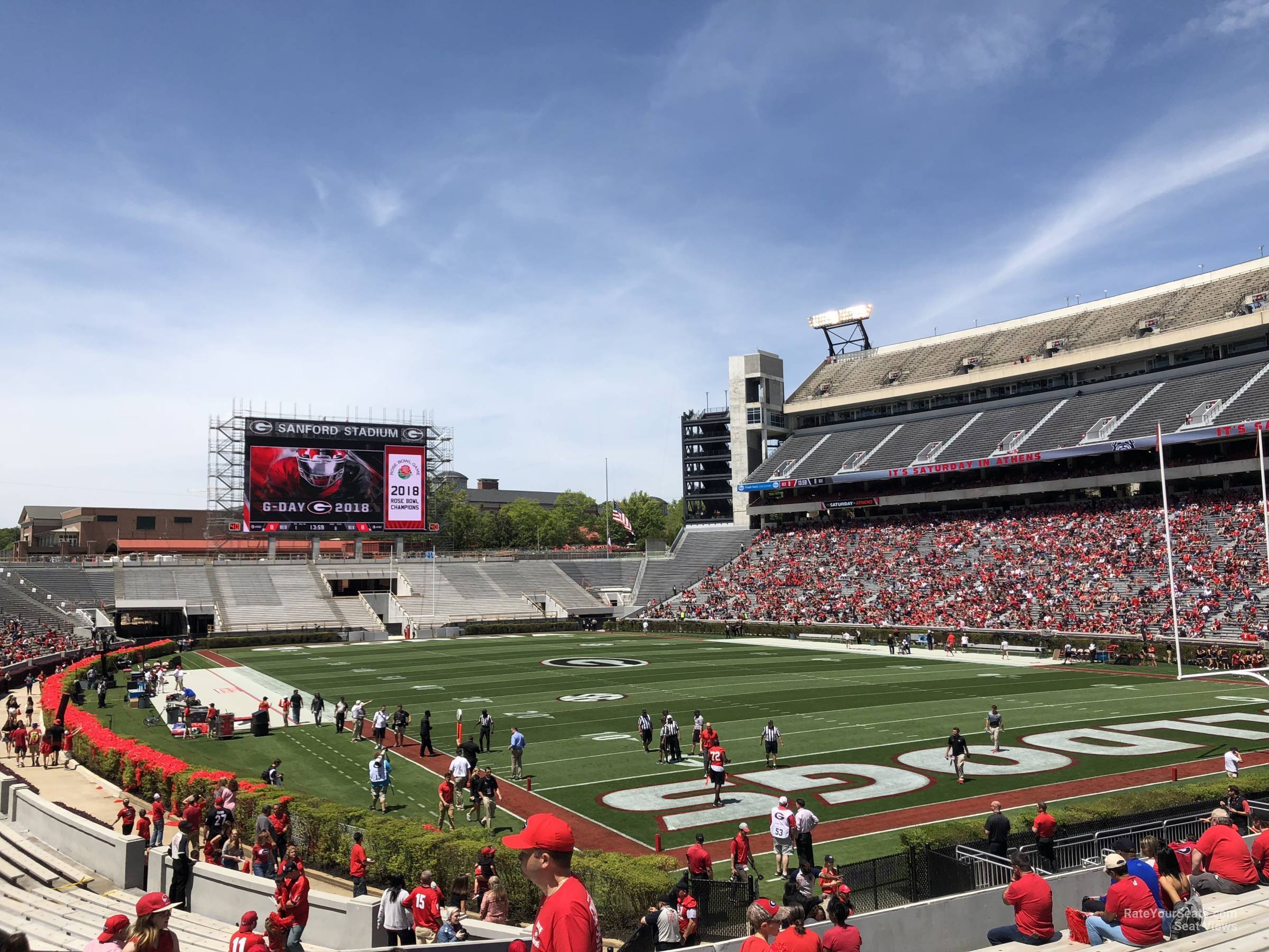 section 122, row 25 seat view  - sanford stadium