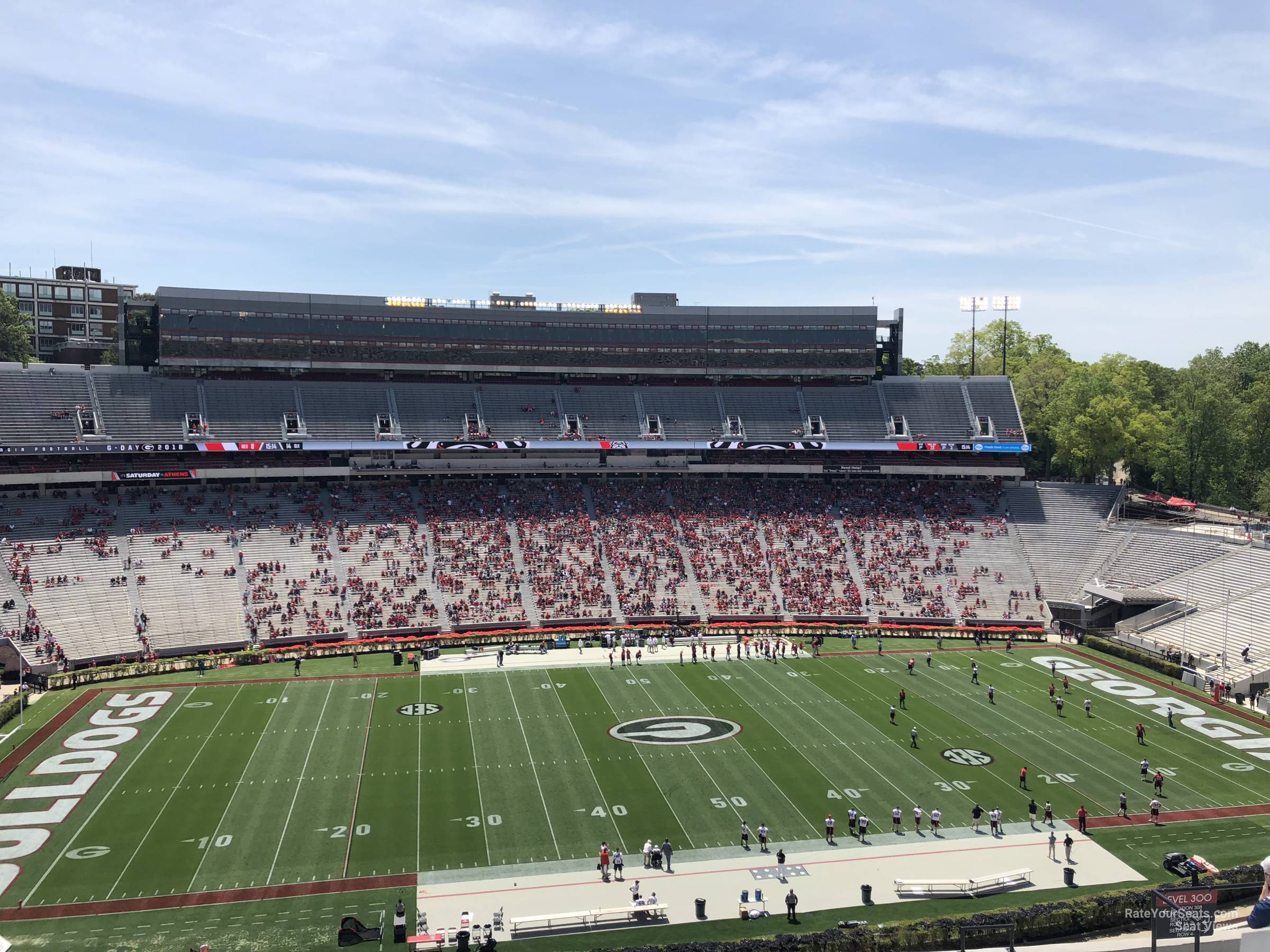 section 308, row 15 seat view  - sanford stadium