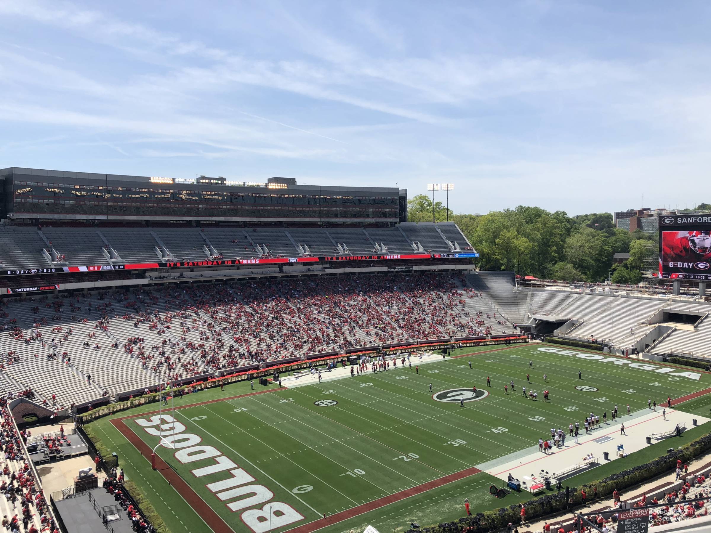 section 312, row 15 seat view  - sanford stadium