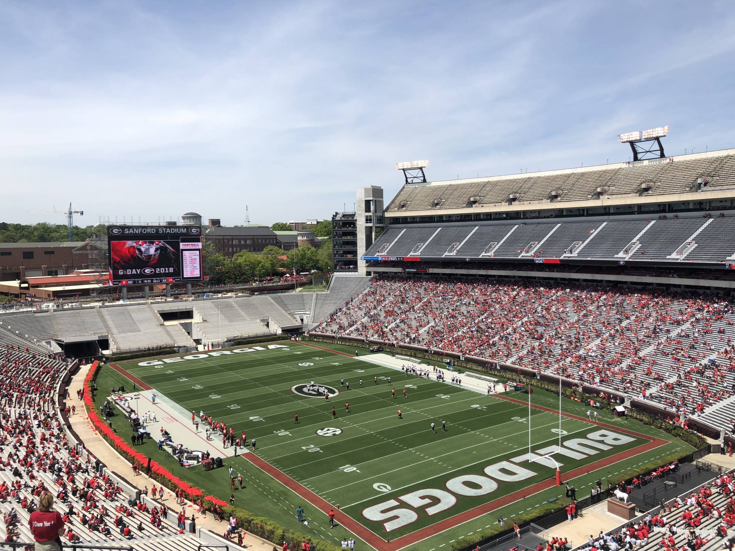 section 323, row 15 seat view  - sanford stadium