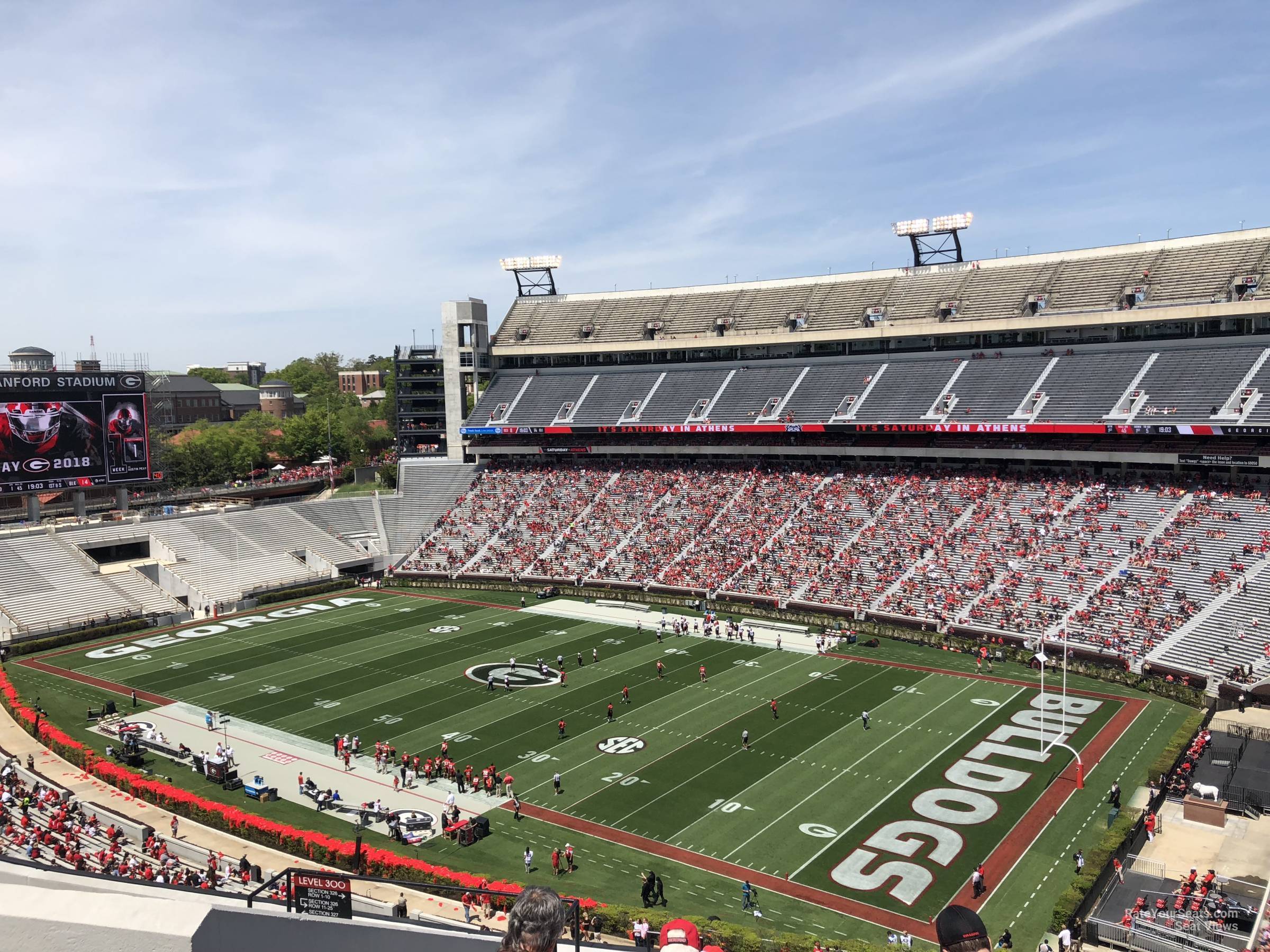 section 325, row 15 seat view  - sanford stadium