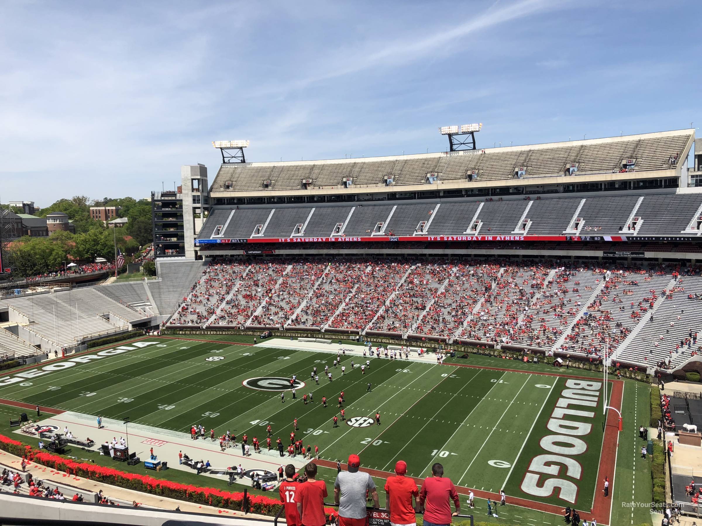 section 327, row 15 seat view  - sanford stadium