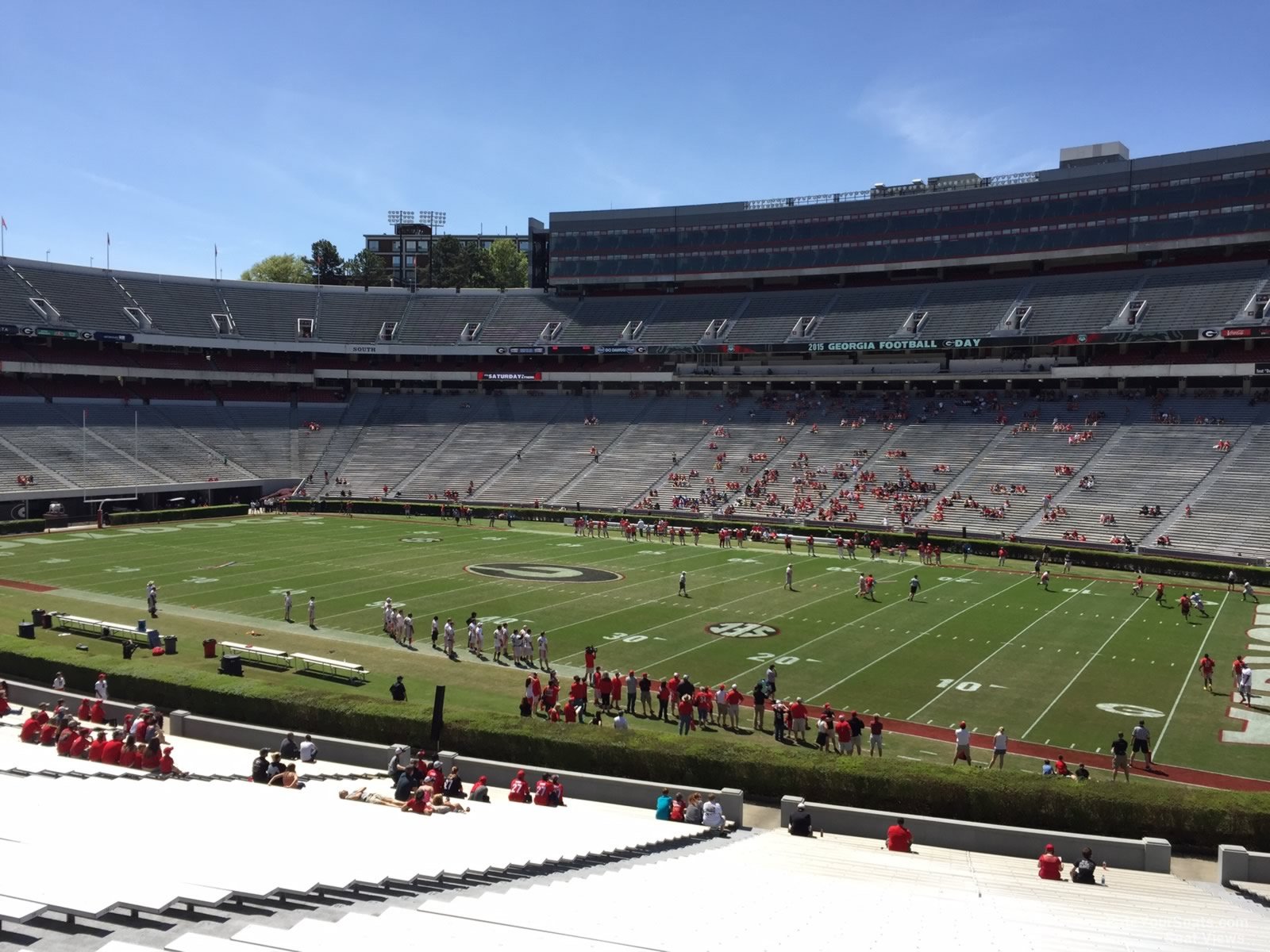 sanford stadium section 103 rateyourseats com sanford stadium interactive seating chart