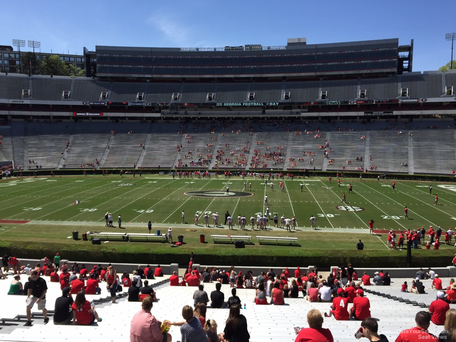 section 106, row 45 seat view  for football - sanford stadium