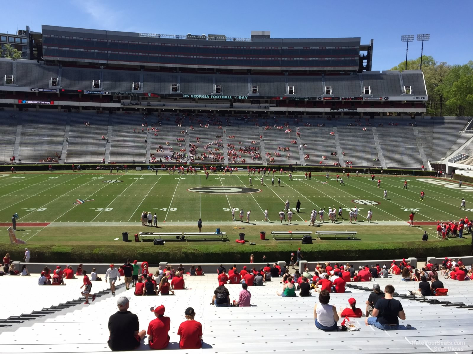section 107, row 45 seat view  for football - sanford stadium