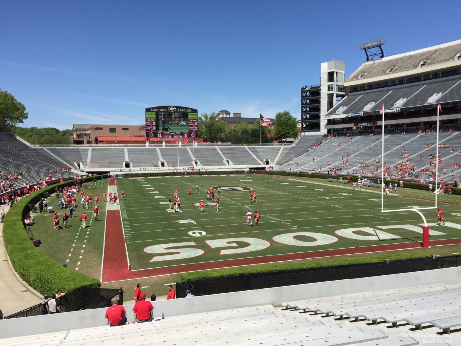 section 121, row 30 seat view  - sanford stadium