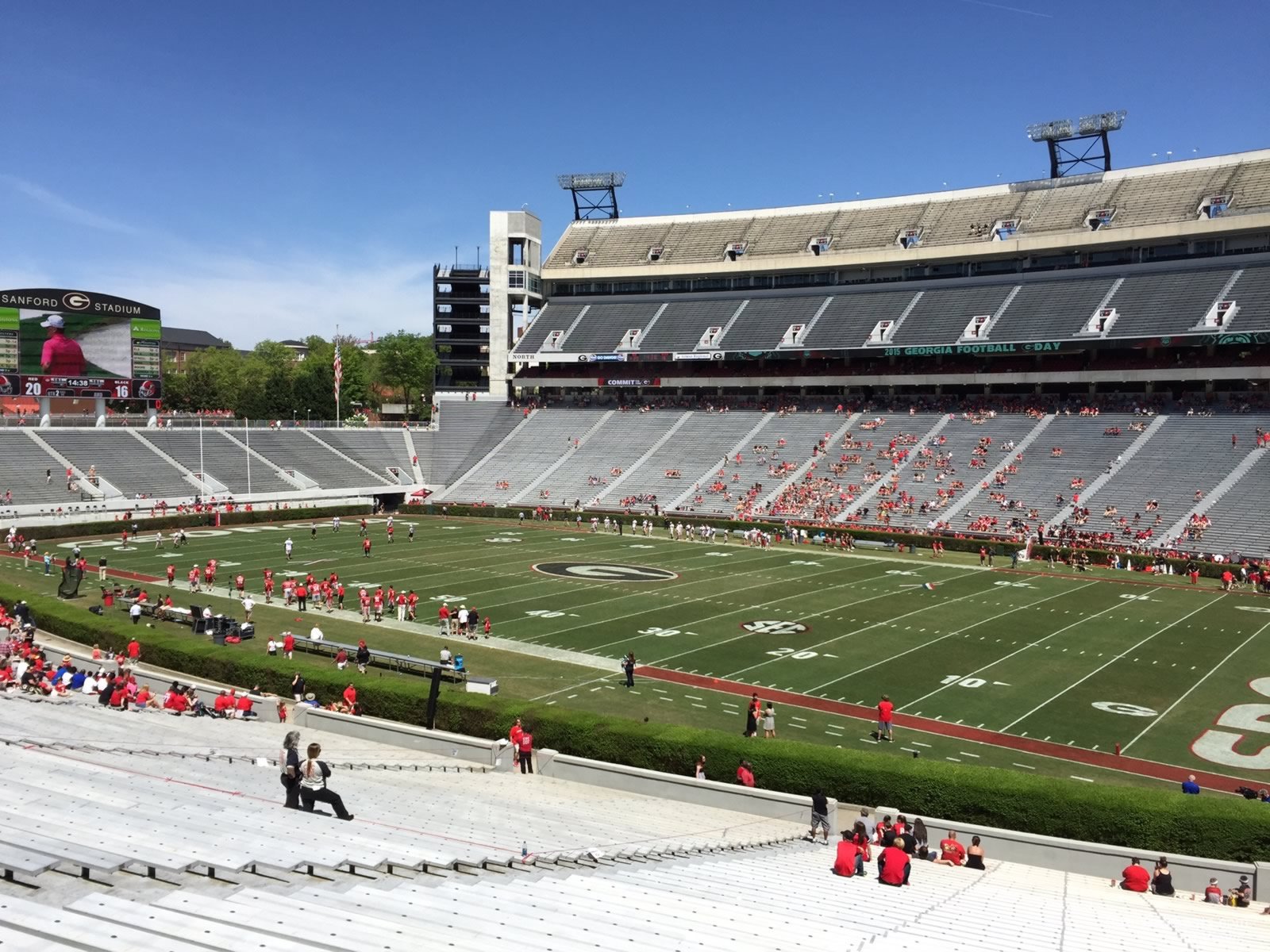sanford stadium section 127 rateyourseats com sanford stadium interactive seating chart