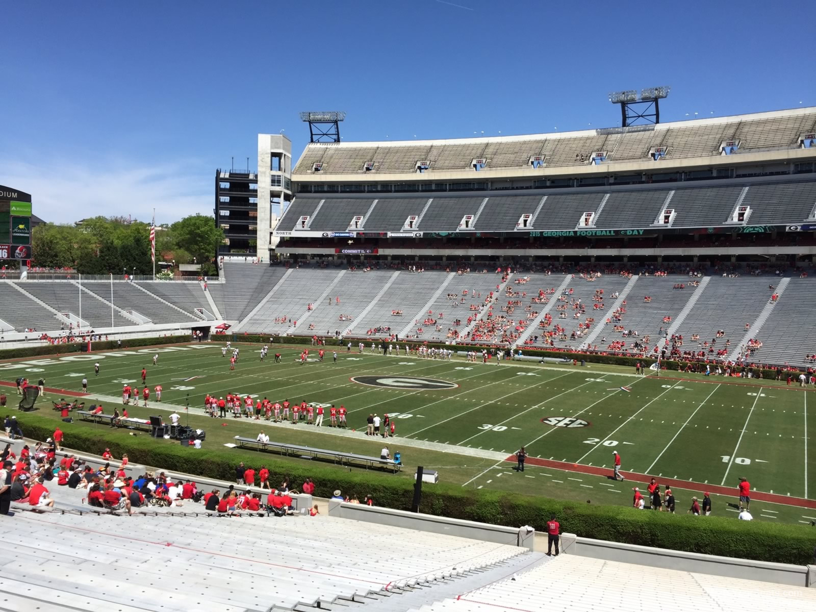 section 128, row 45 seat view  - sanford stadium