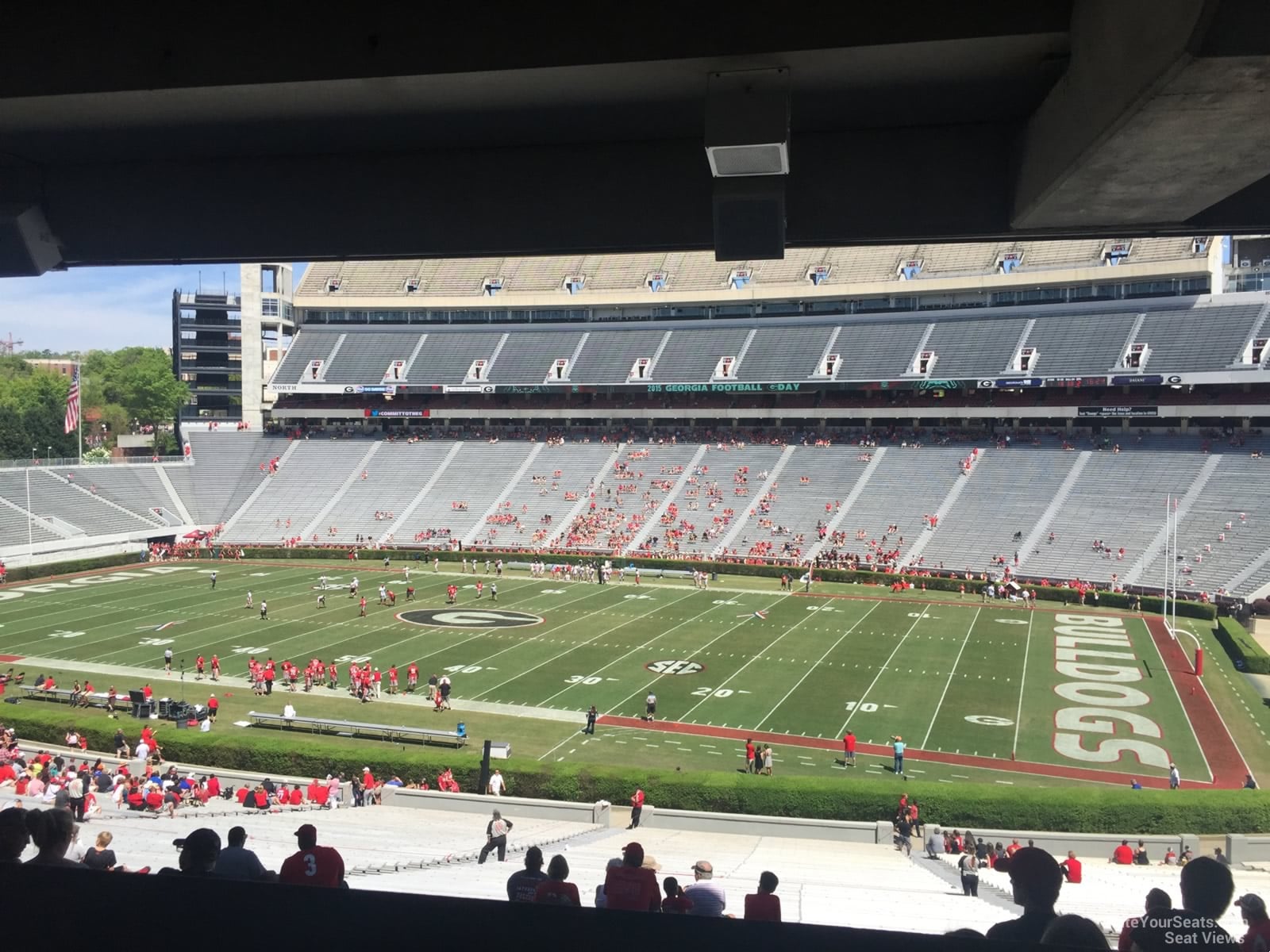 section 128, row 60 seat view  for football - sanford stadium