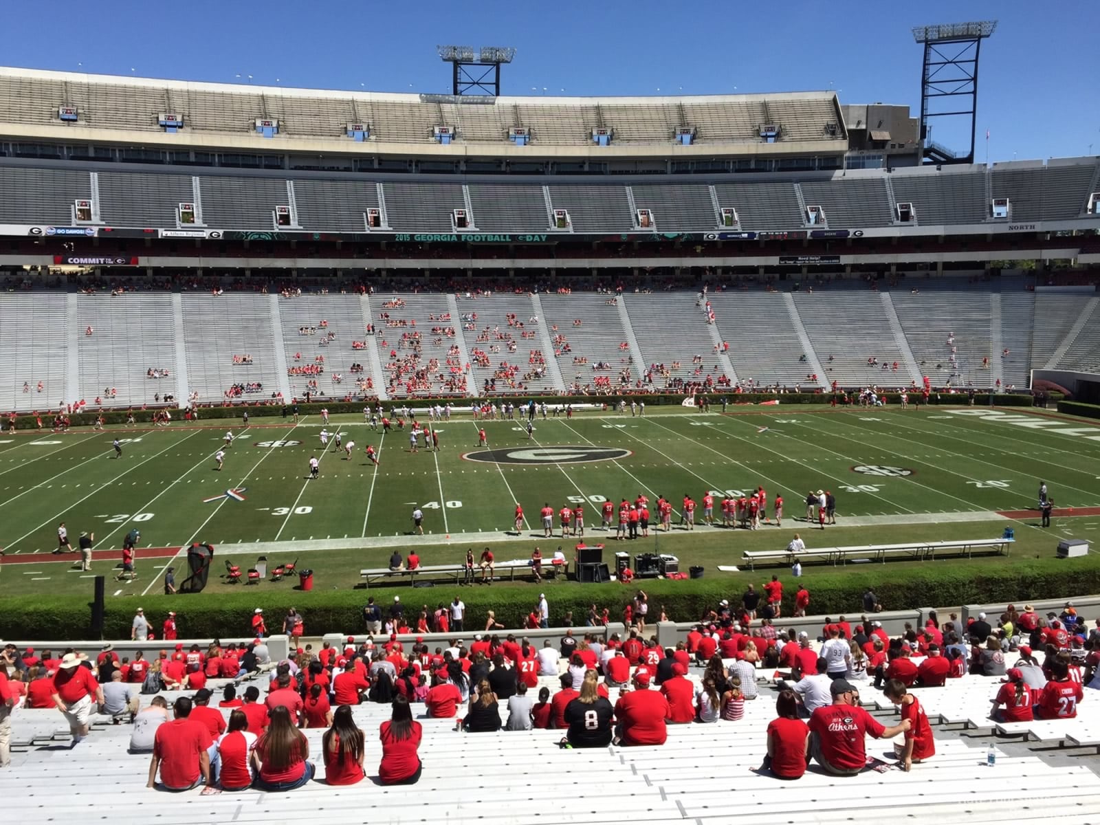 section 132, row 45 seat view  for football - sanford stadium