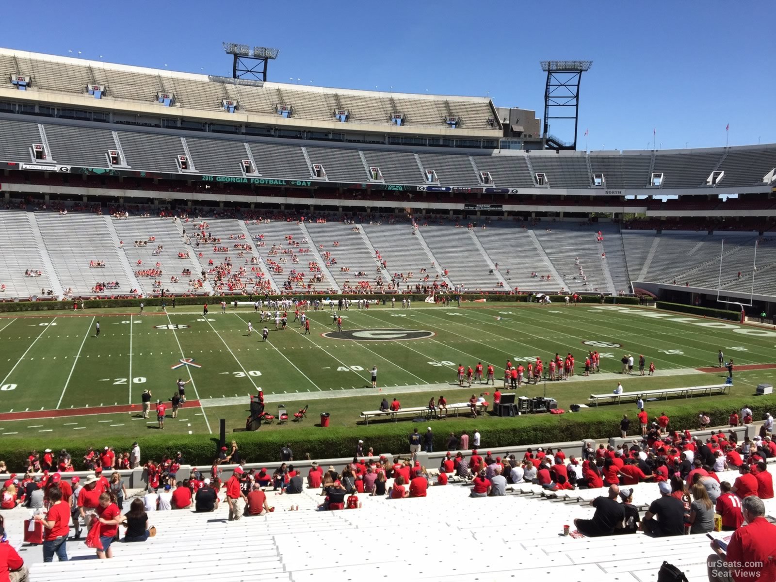 section 133, row 45 seat view  - sanford stadium