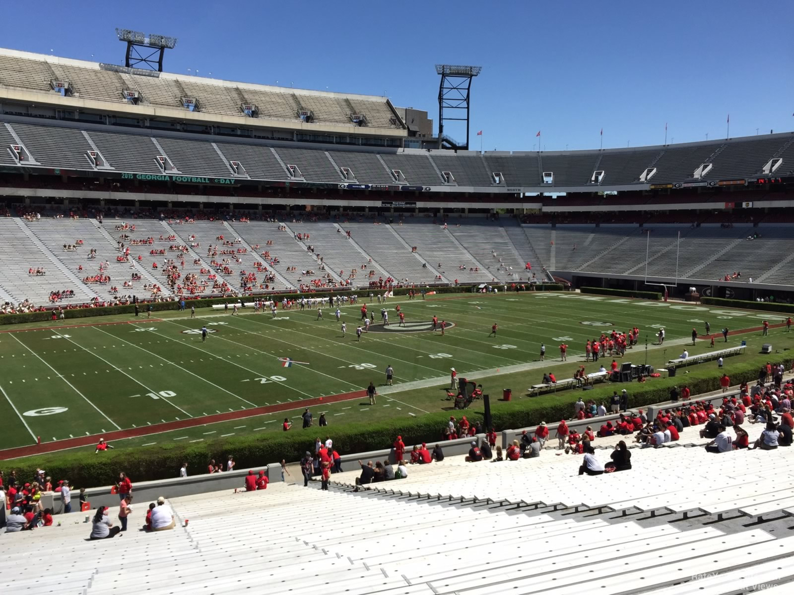 Sanford Stadium Seating Chart Section 125 Row 45