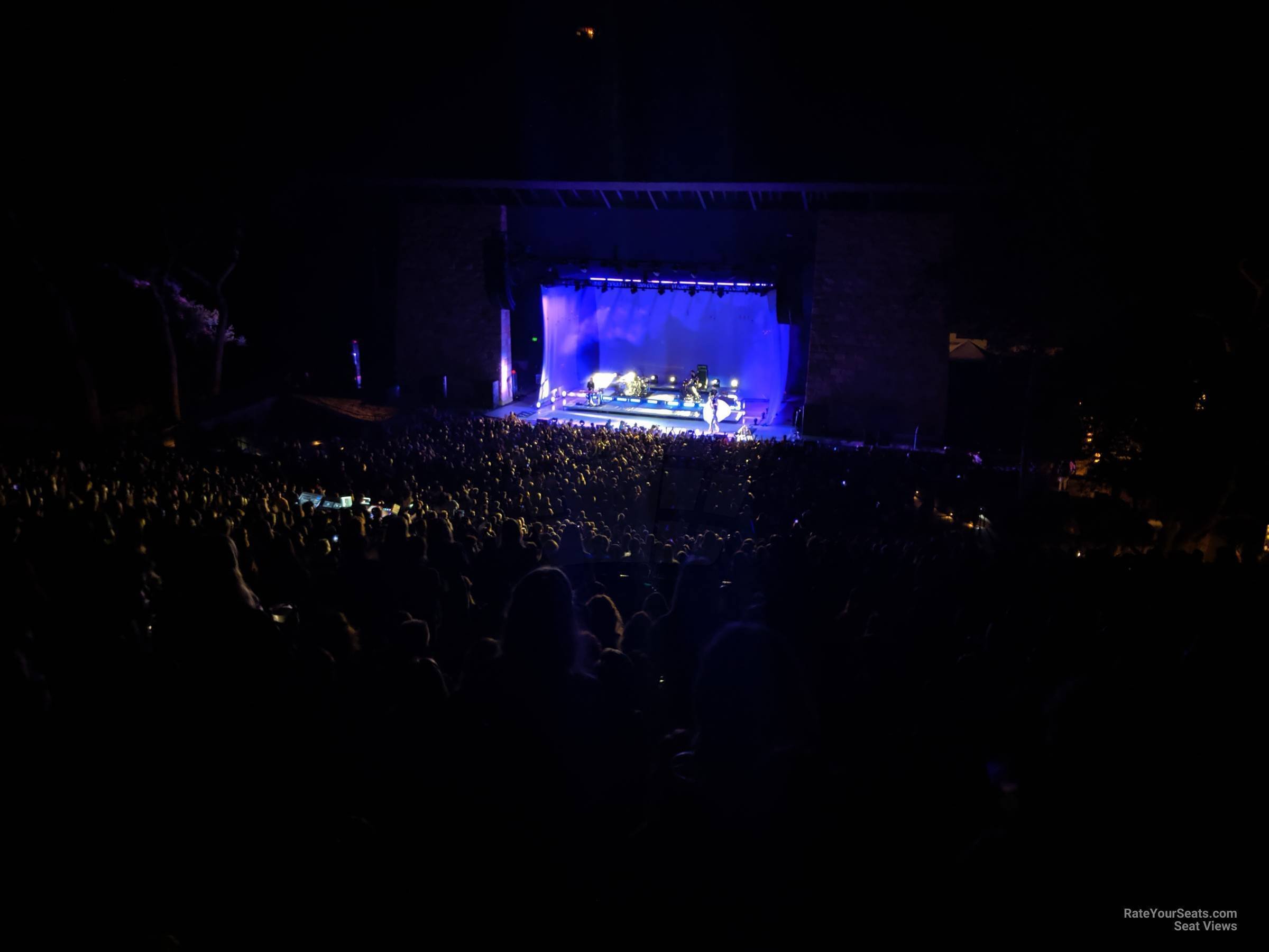 section d, row z seat view  - santa barbara bowl