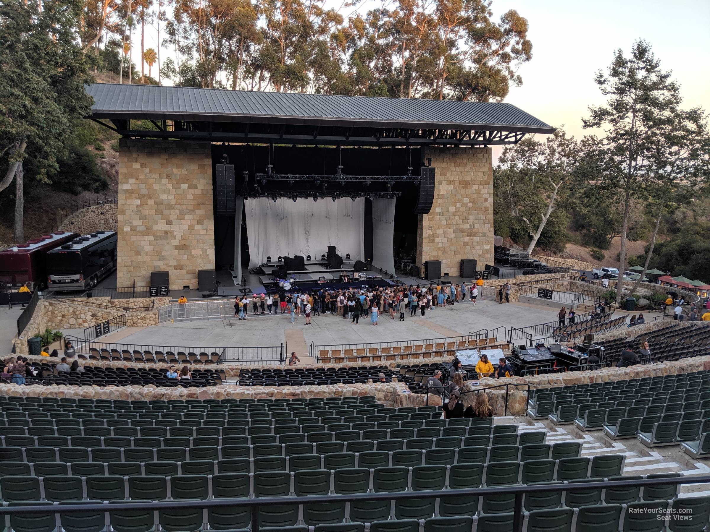 section f, row p seat view  - santa barbara bowl