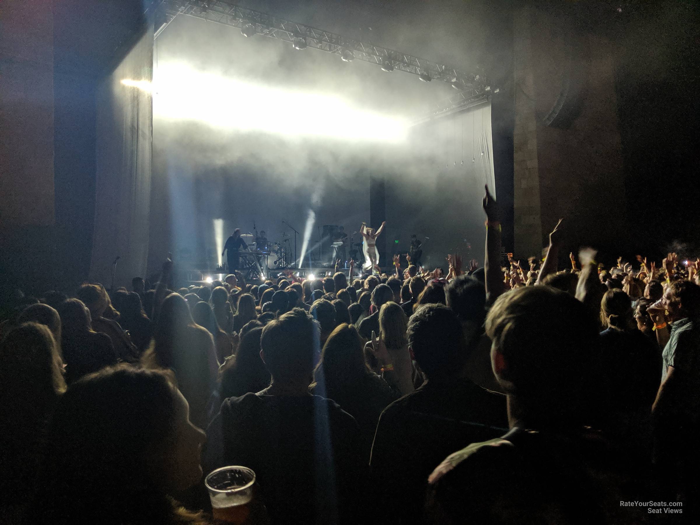 section v, row 13 seat view - santa barbara bowl